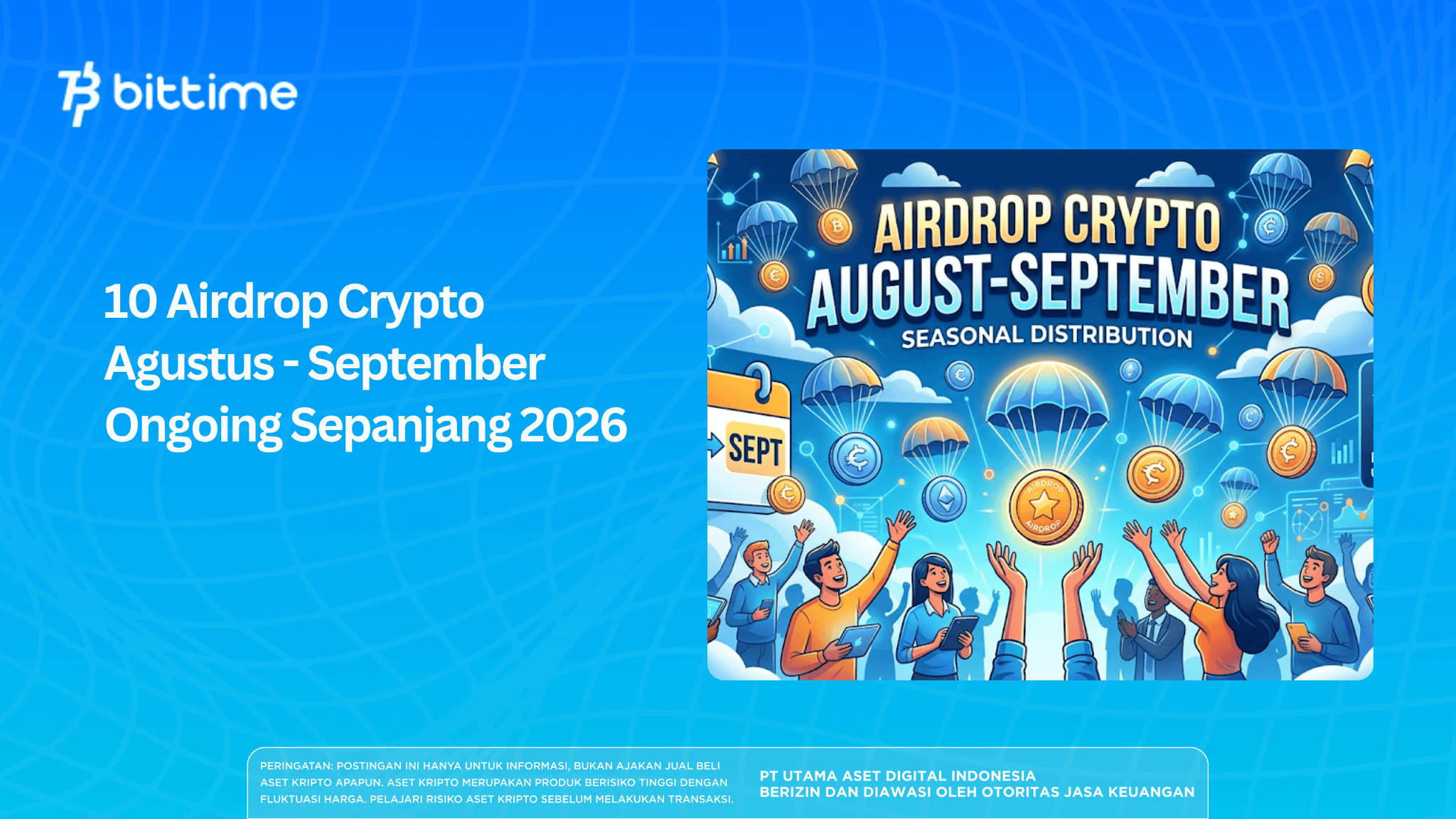 10 Airdrop Crypto Agustus - September Ongoing Sepanjang 2026