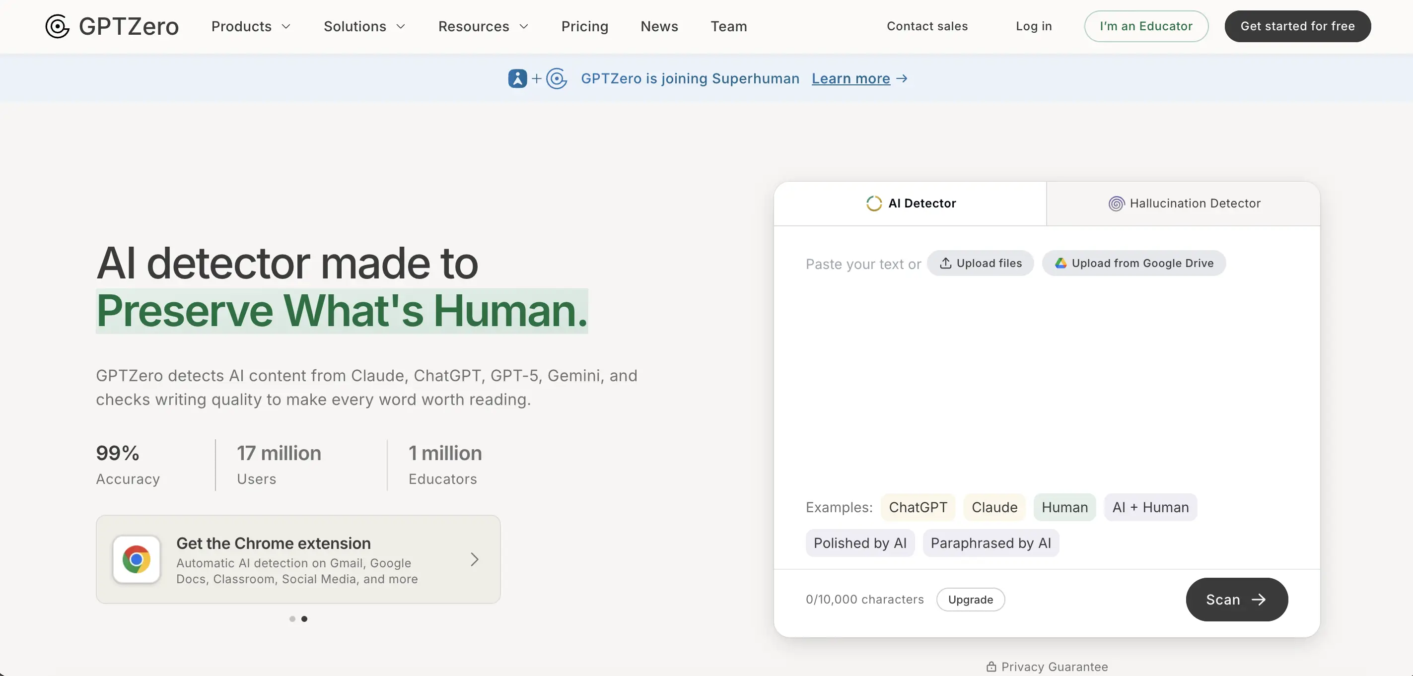 11 Tools AI Detector Terbaik Akurasi, Fitur, dan Kelebihannya - gptzero.webp