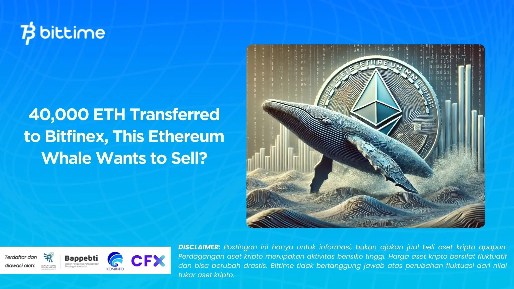 40,000 ETH Transferred to Bitfinex, This Ethereum Whale Wants to Sell?