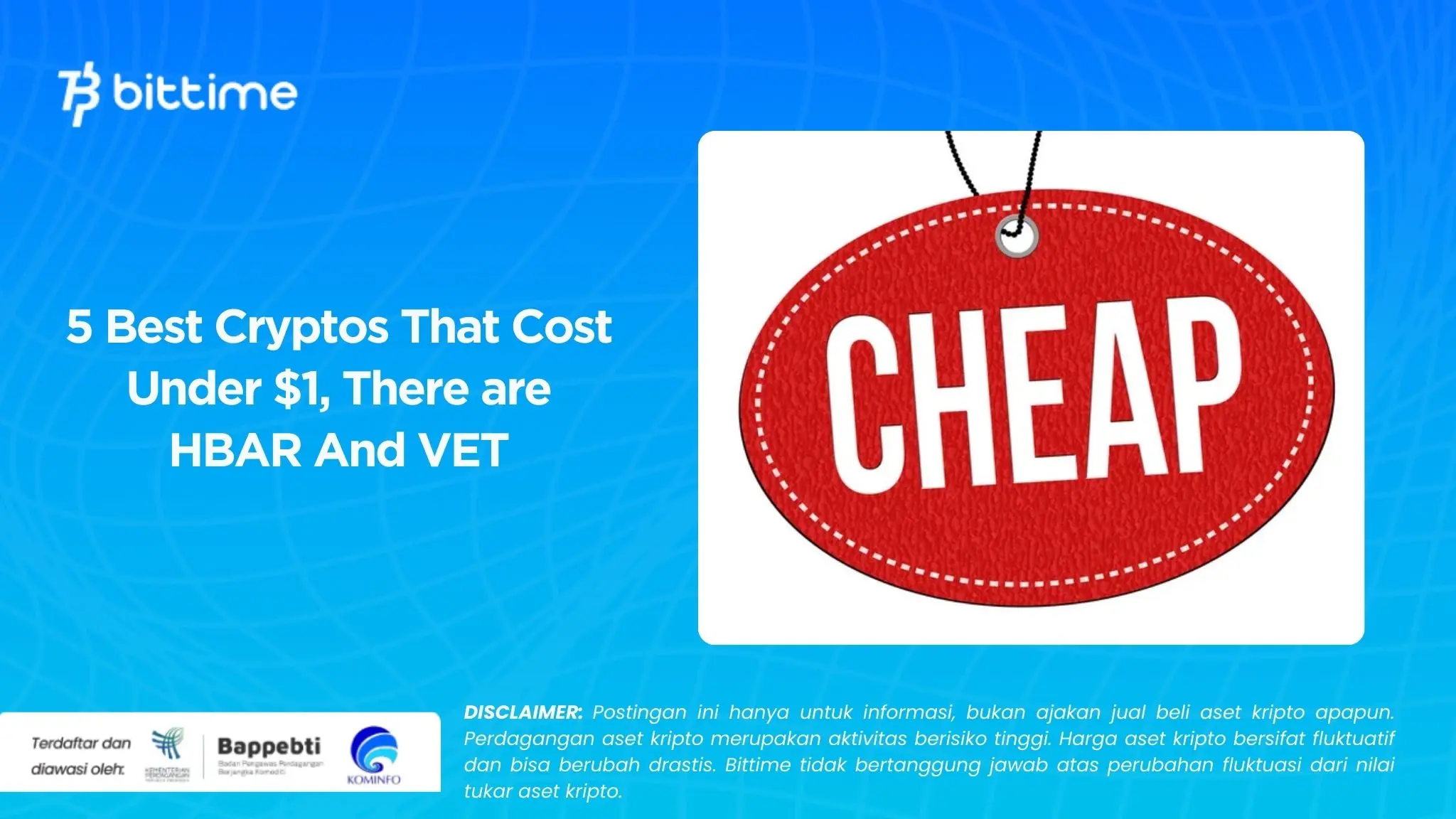 5 Best Cryptos That Cost Under $1, There are HBAR And VET.