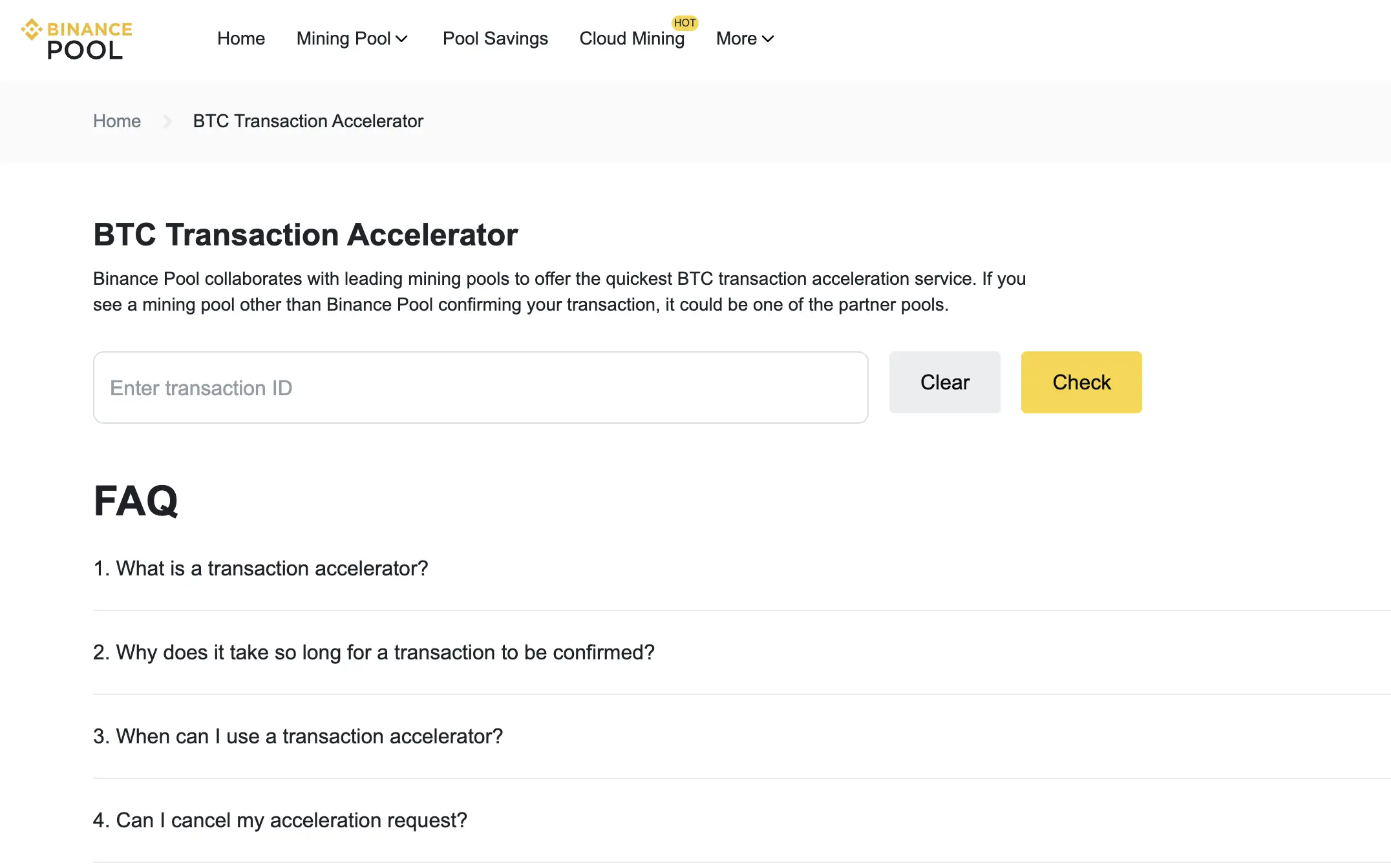 5 Bitcoin Accelerator untuk Transaksi BTC Macet Terpopuler Gratis dan Berbayar - binance pool.webp