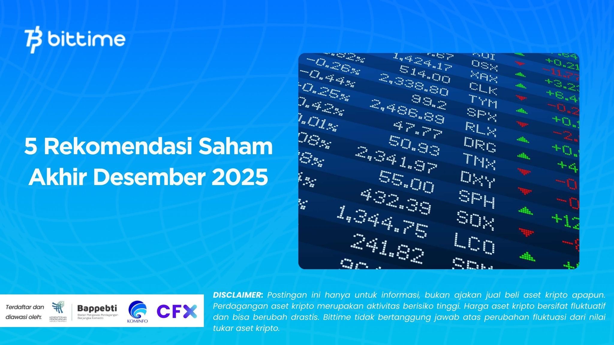 5 Rekomendasi Saham Akhir Desember 2025.