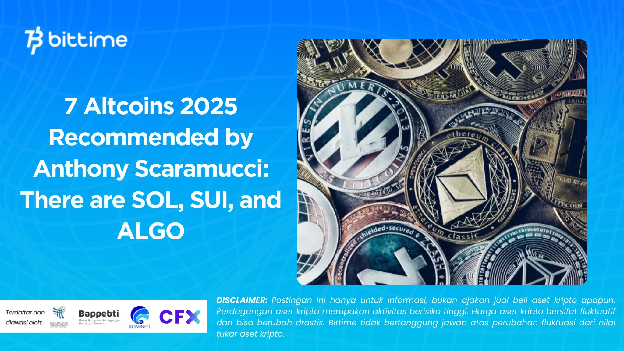 7 Altcoin 2025 Rekomendasi Anthony Scaramucci Ada SOL, SUI, dan ALGO.