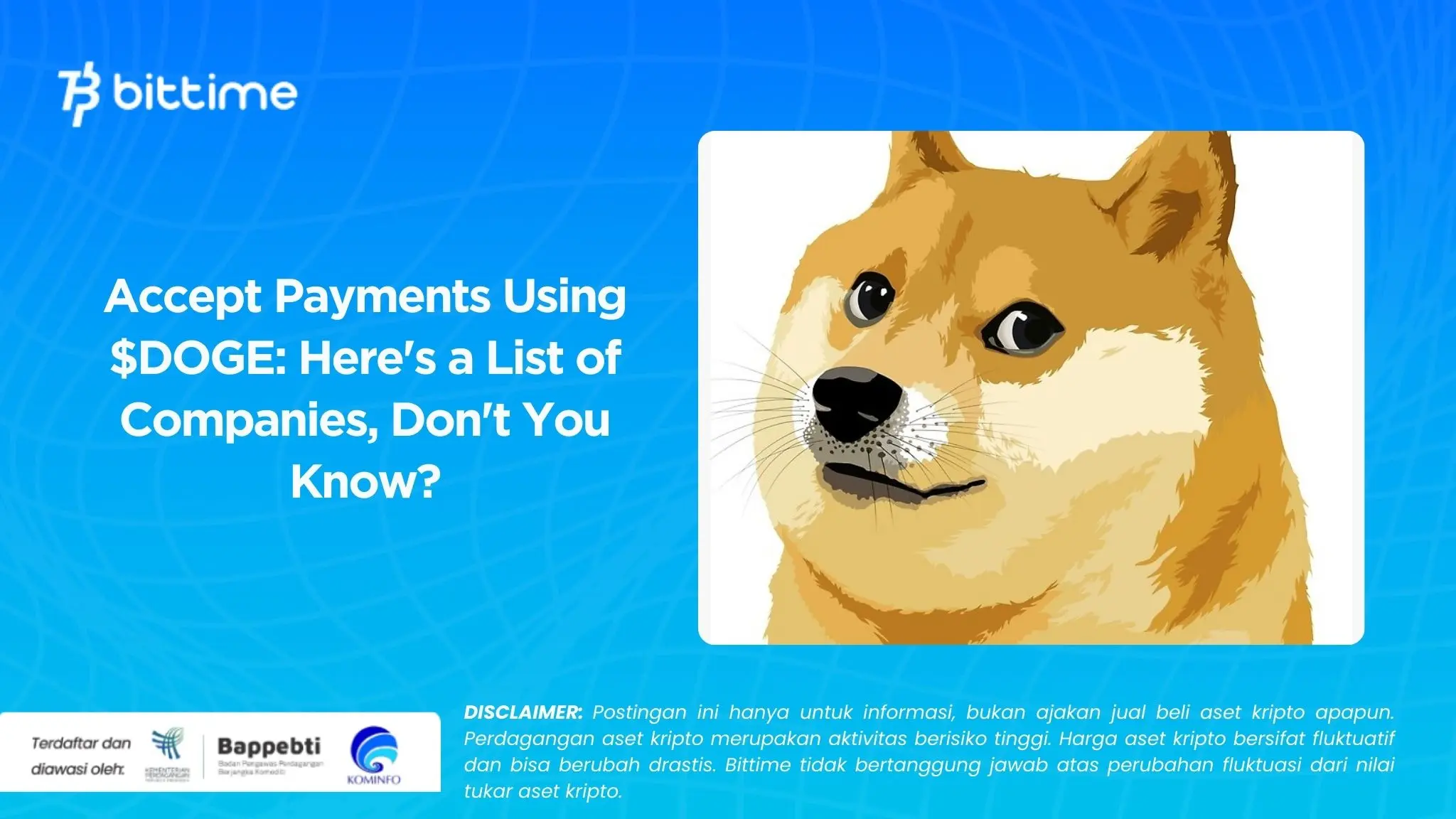 Accept Payments Using $DOGE Here's a List of Companies, Don't You Know.
