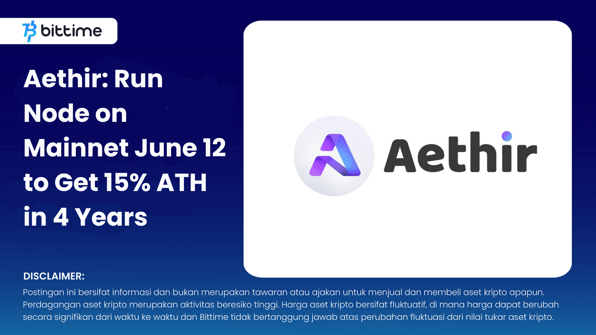Aethir Run Node on Mainnet - Bittime