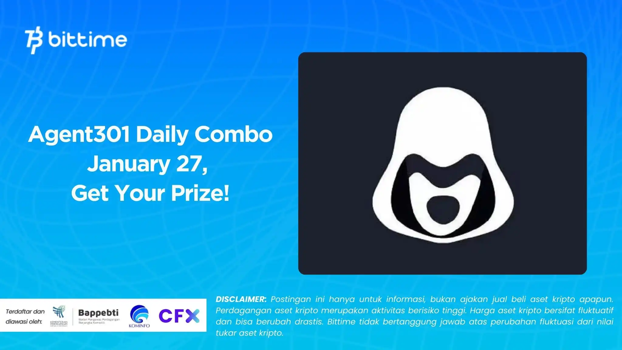 Agent301 Daily Combo January 27, Get Your Prize!