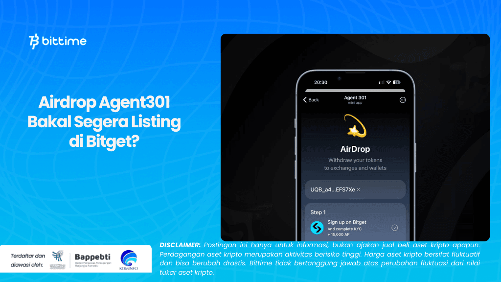 Airdrop Agent301 Bakal Segera Listing di Bitget.png