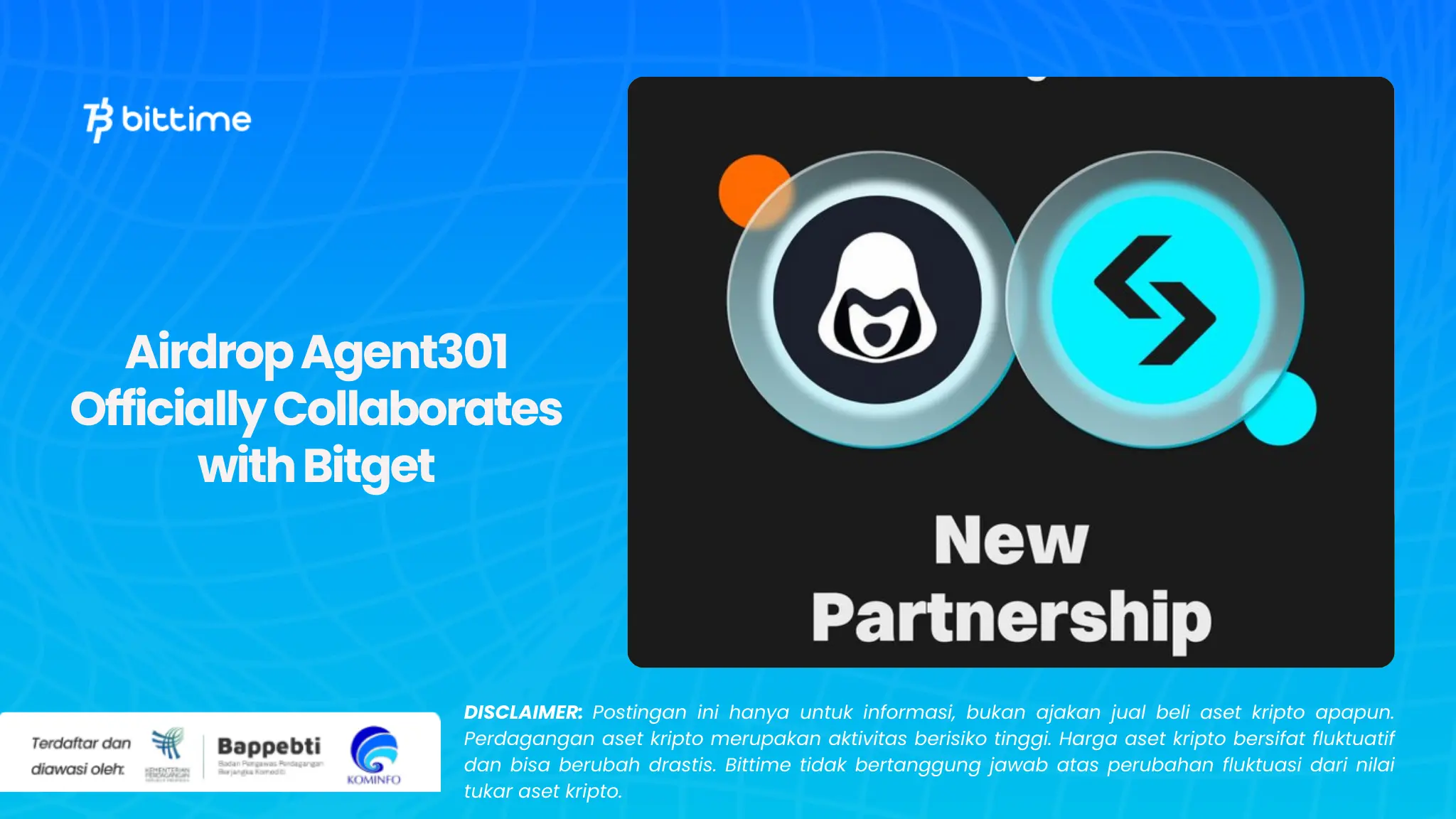 Airdrop Agent301 Officially Collaborates with Bitget.webp