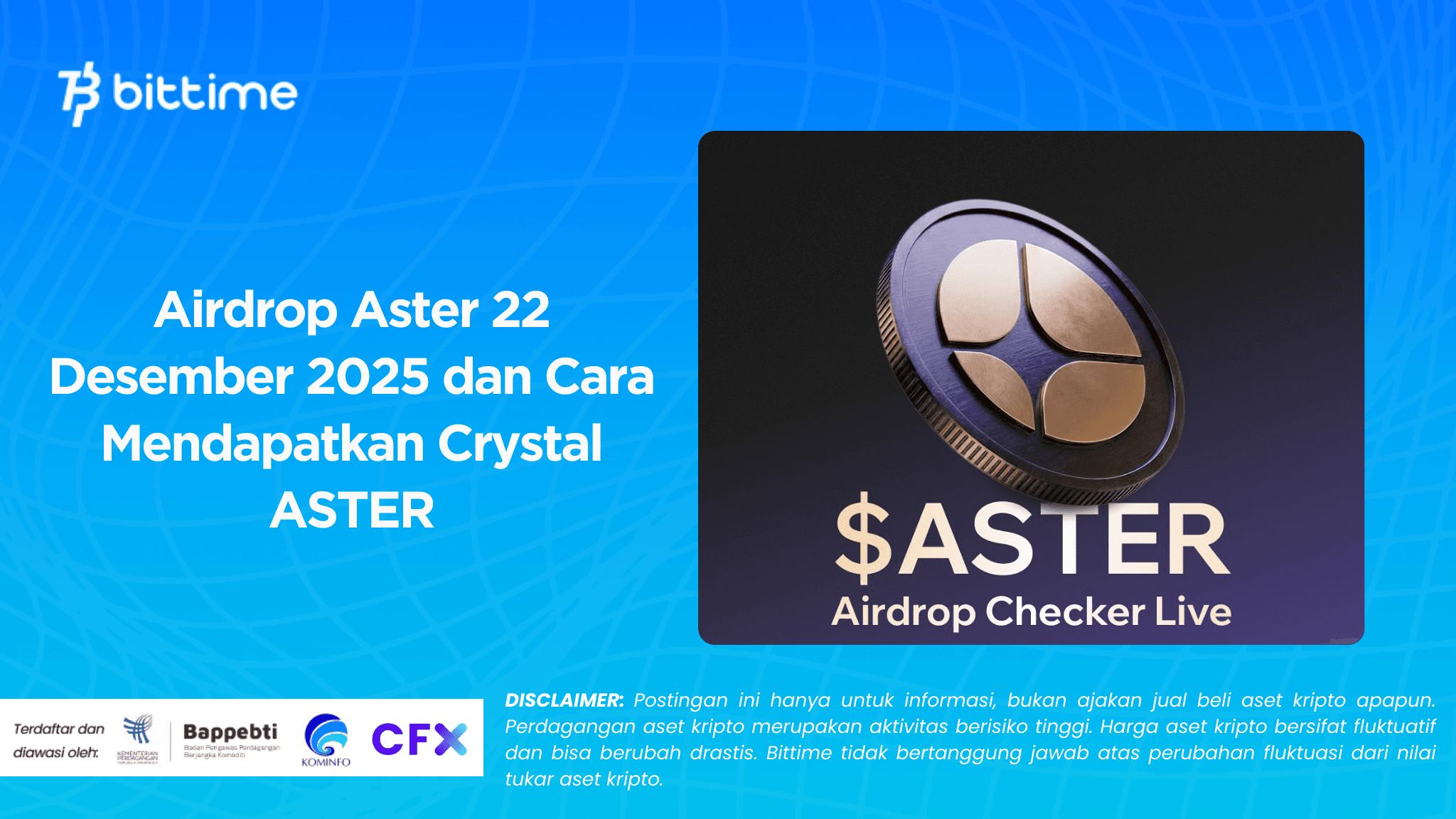 Airdrop Aster 22 Desember 2025 dan Cara Mendapatkan Crystal ASTER