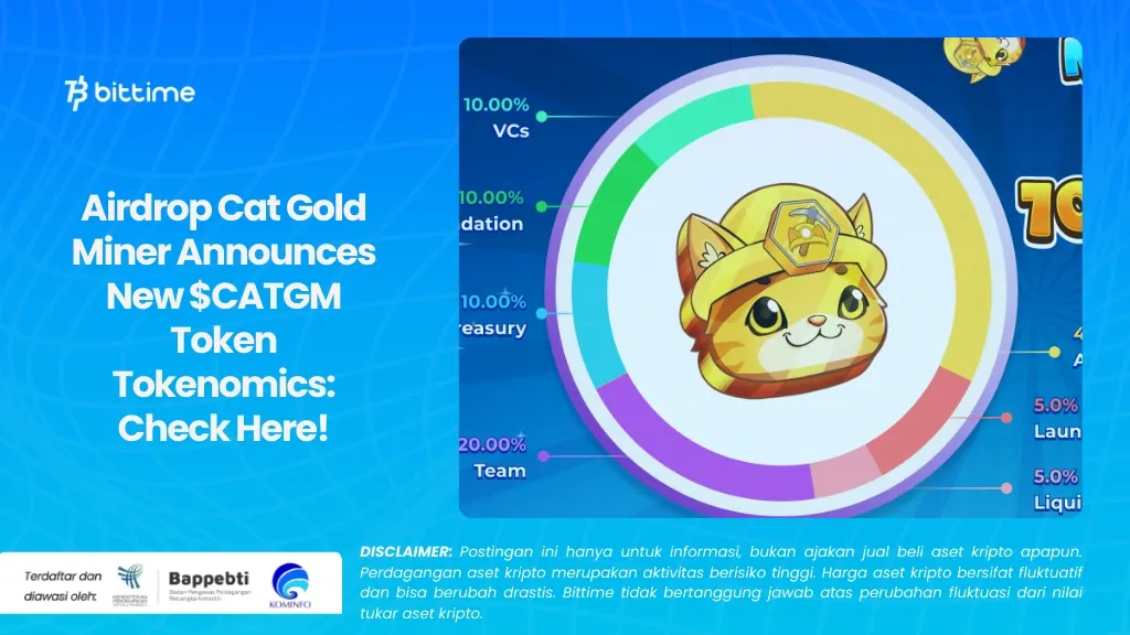 Airdrop Cat Gold Miner Announces New CATGM Token Tokenomics Check Here!.webp