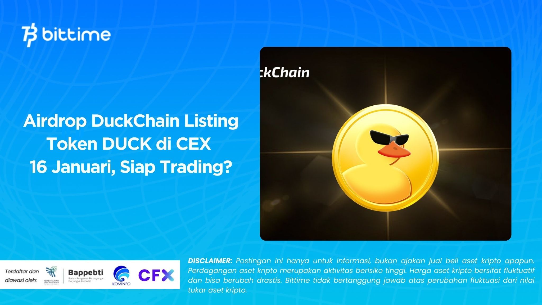 Airdrop DuckChain Listing Token DUCK di CEX 16 Januari, Siap Trading?