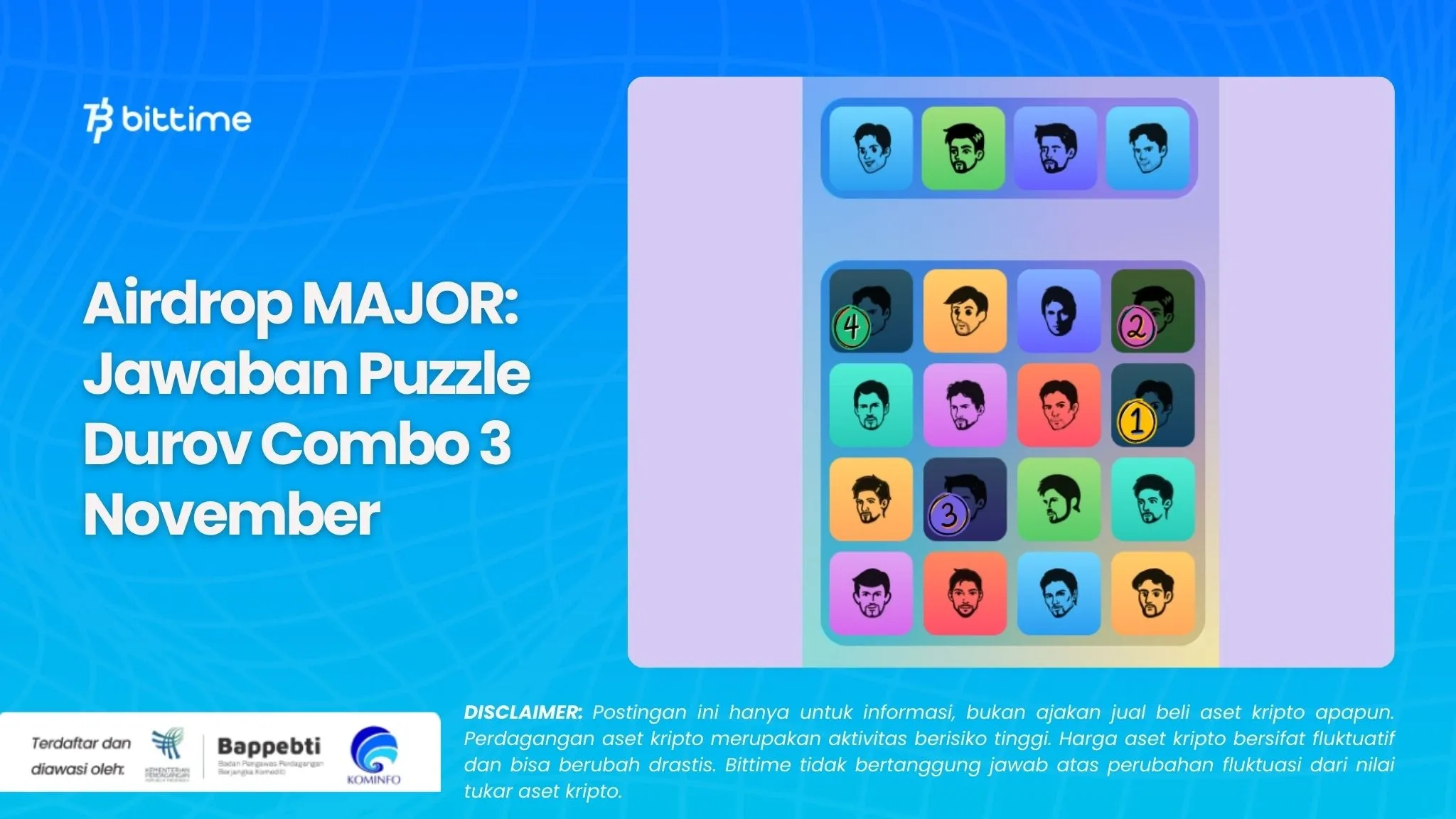 Airdrop MAJOR Jawaban Puzzle Durov Combo 3 November.webp