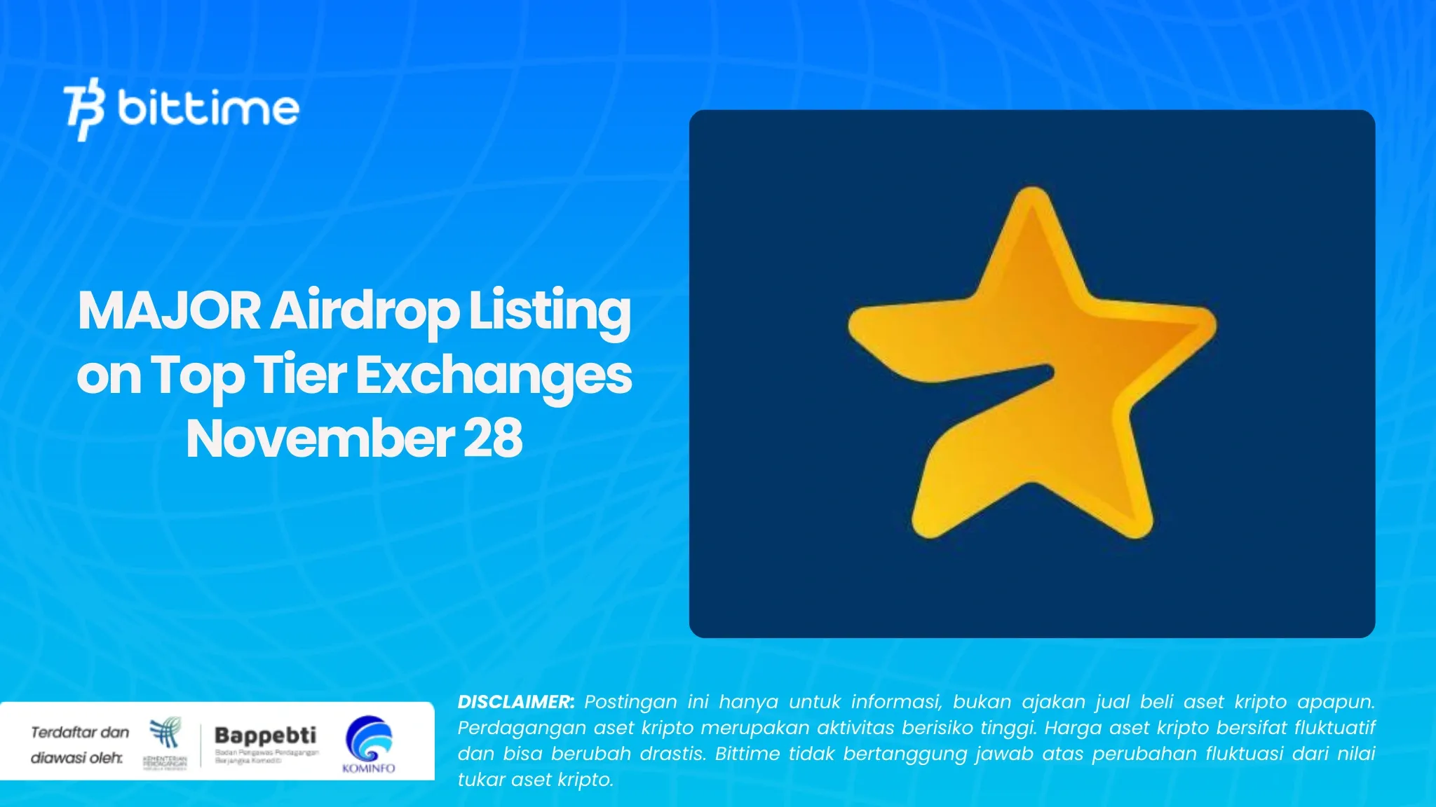 MAJOR Airdrop Listing on Top Tier Exchanges November 28
