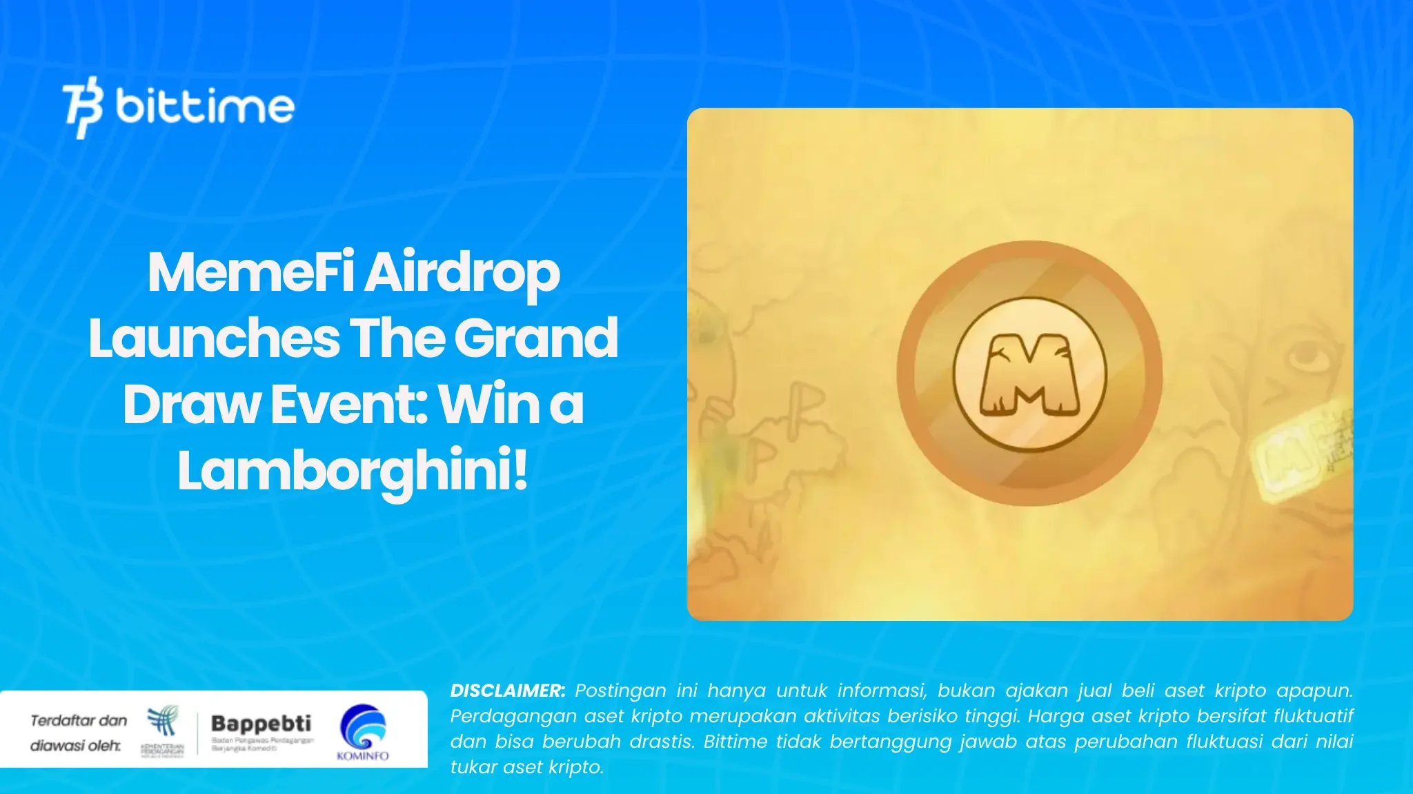 Airdrop MemeFi Luncurkan Event The Grand Draw Menangkan Lamborghini