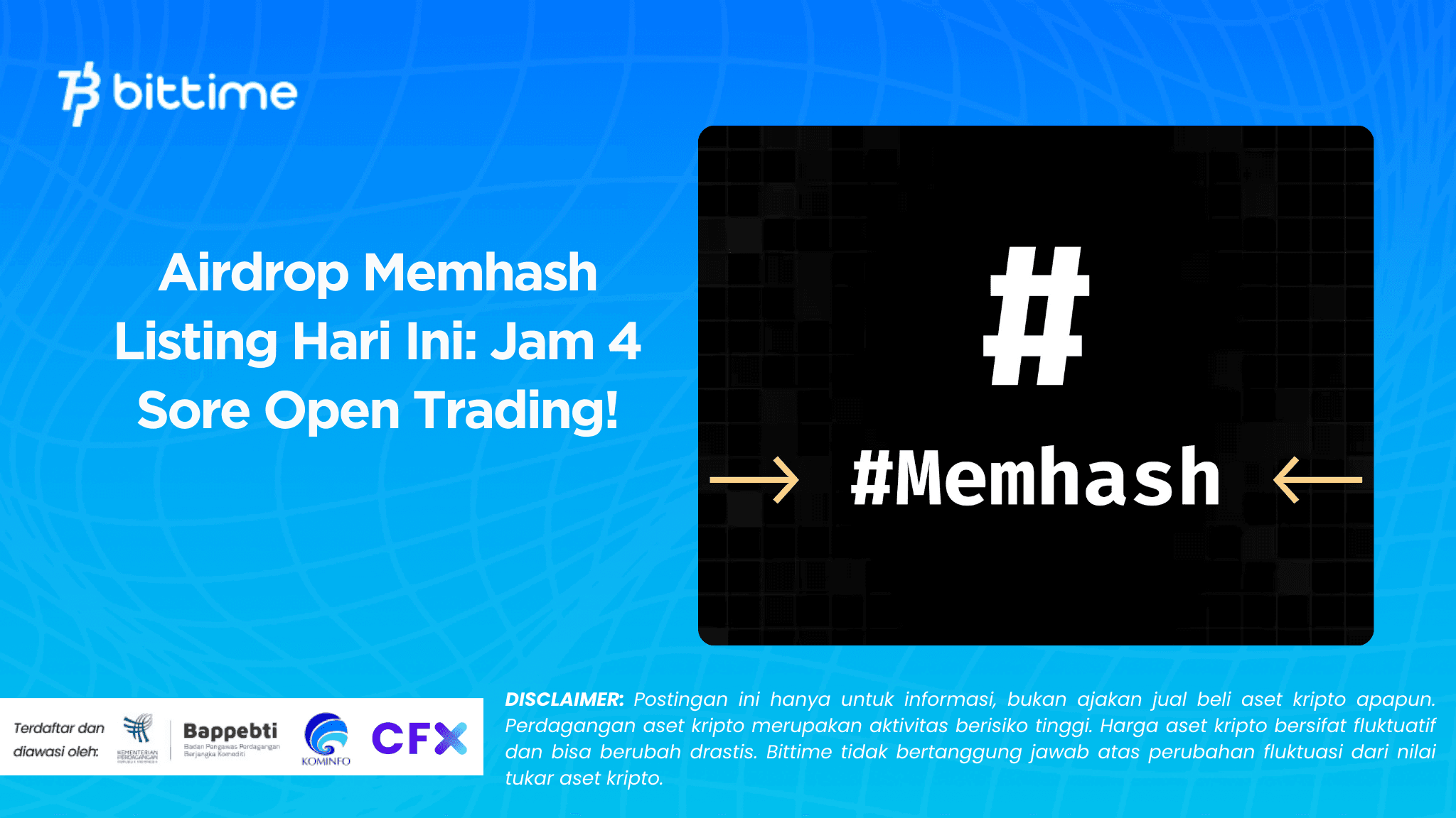 Airdrop Memhash Listing Hari Ini: Jam 4 Sore Open Trading!