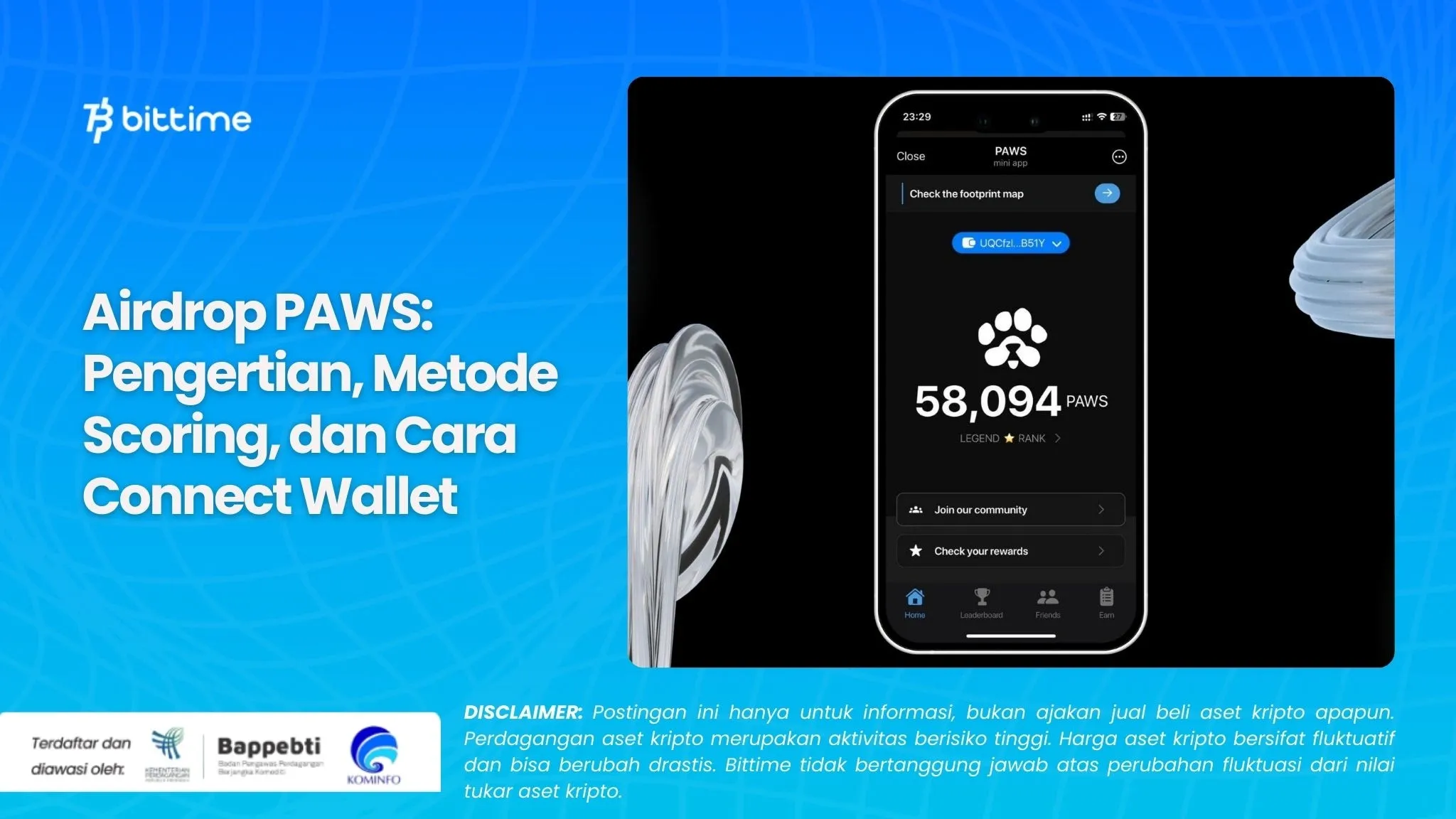 Airdrop PAWS Pengertian, Metode Scoring, dan Cara Connect Wallet