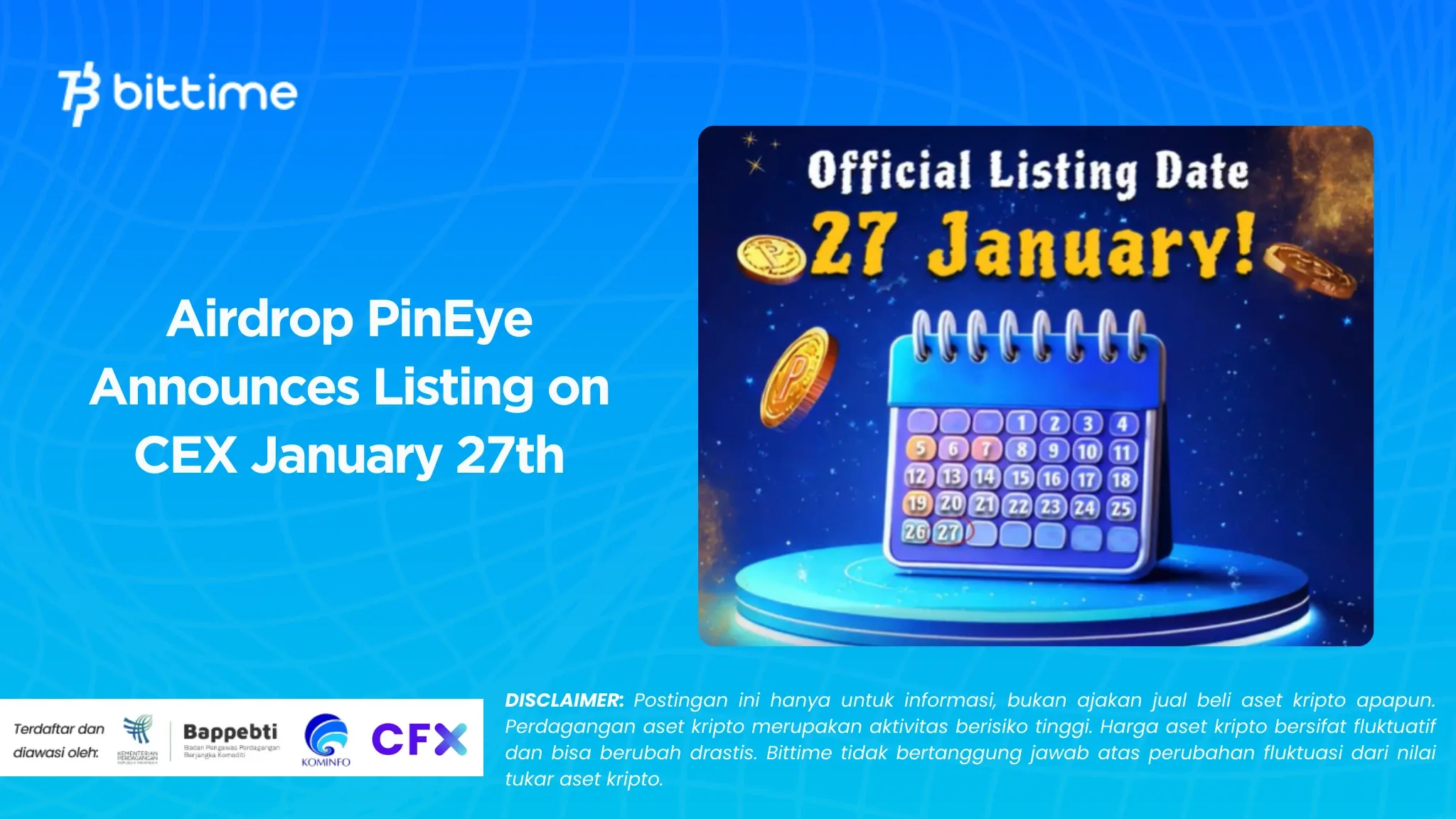 Airdrop PinEye Announces Listing on CEX January 27th.webp