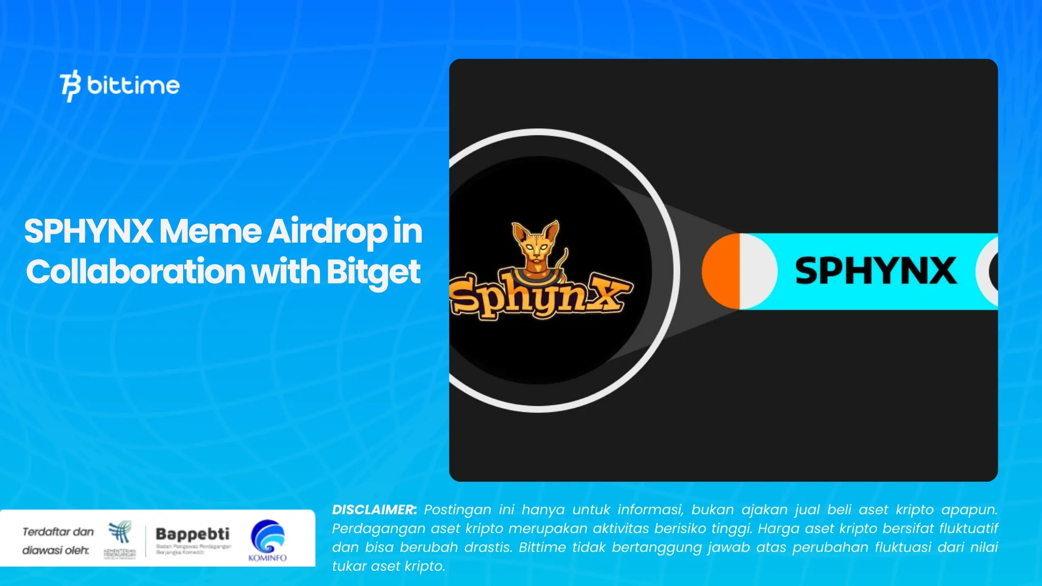 Airdrop SPHYNX Meme Kerja Sama dengan Bitget