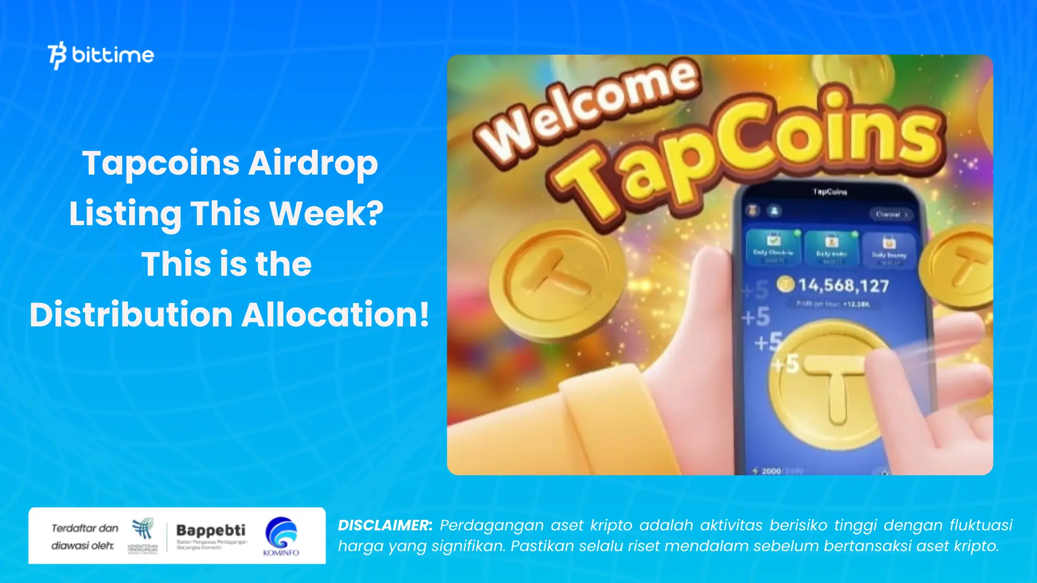 Airdrop Tapcoins Listing Minggu Ini - Bittime