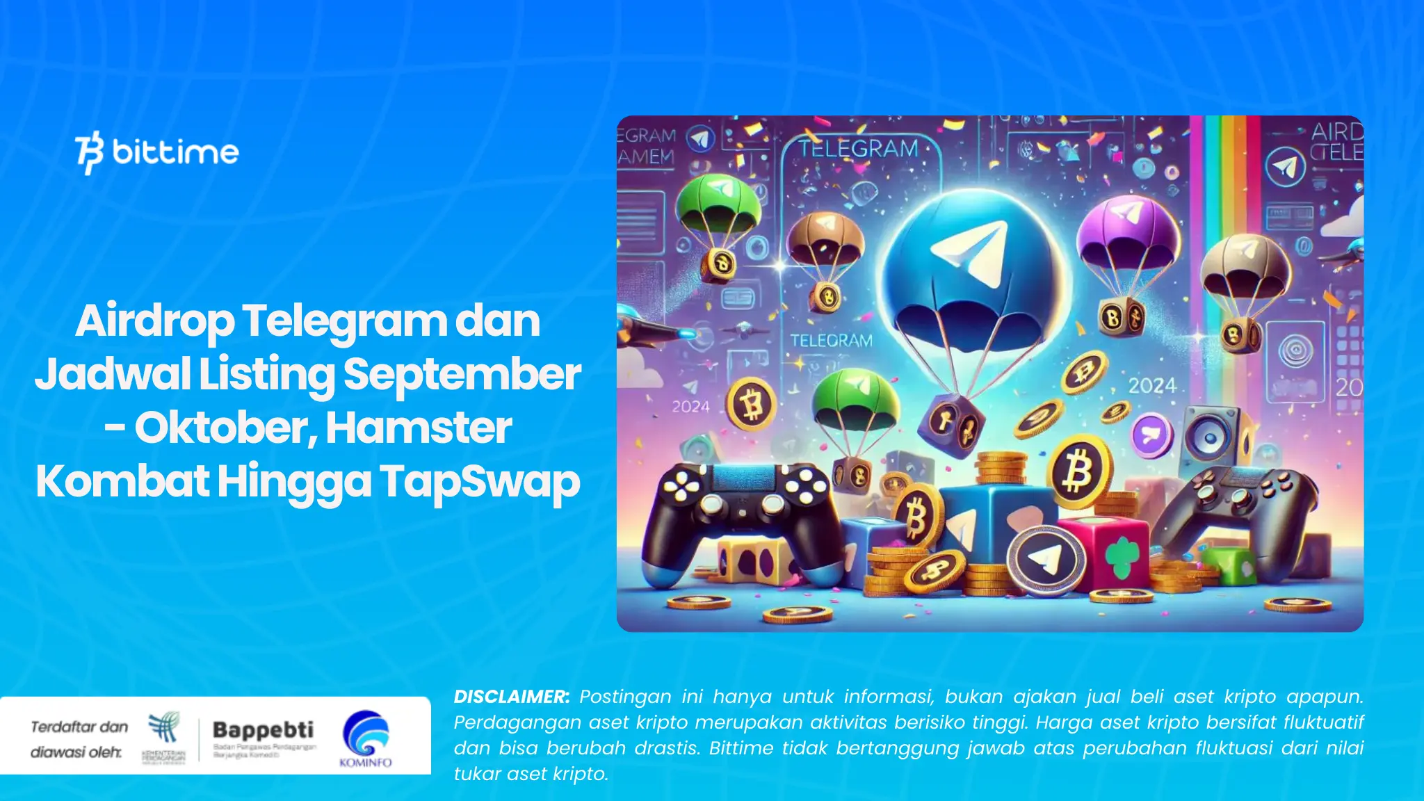 Airdrop Telegram dan Jadwal Listing September - Oktober, Hamster Kombat Hingga TapSwap