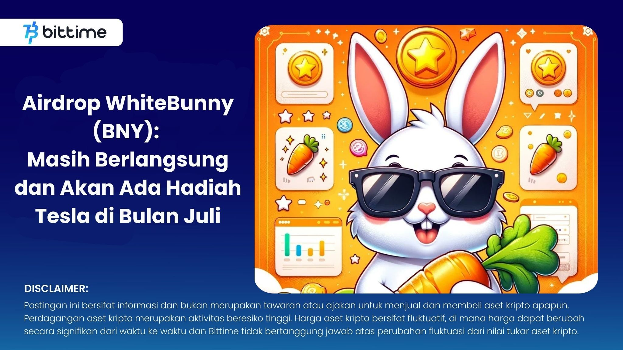 Airdrop WhiteBunny (BNY): Masih Berlangsung dan Akan Ada Hadiah Tesla di Bulan Juli