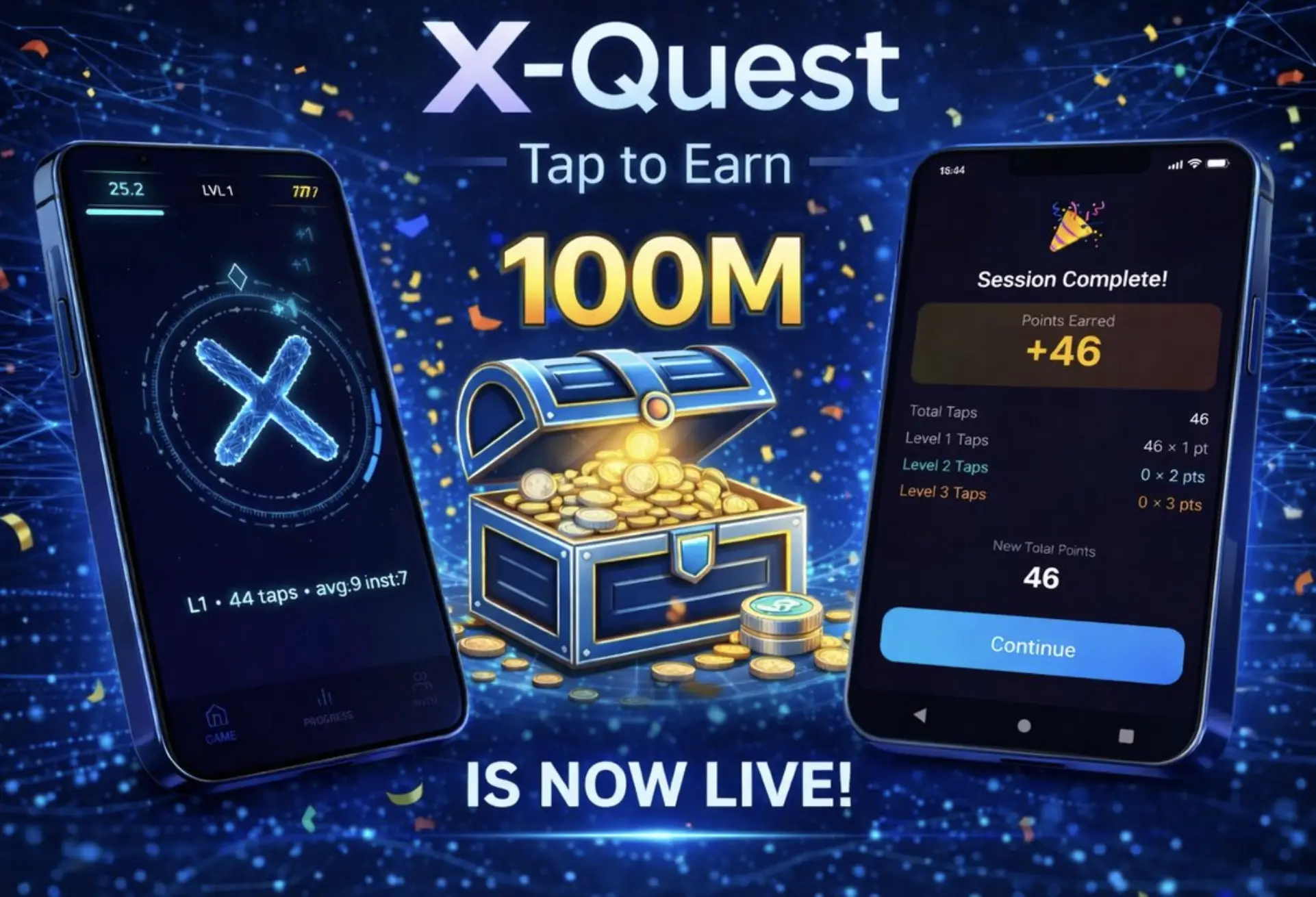 Airdrop X-CASH Tech Panduan Mendapatkan 100 Juta Token XCASH Melalui X-Points - tap to earn.webp