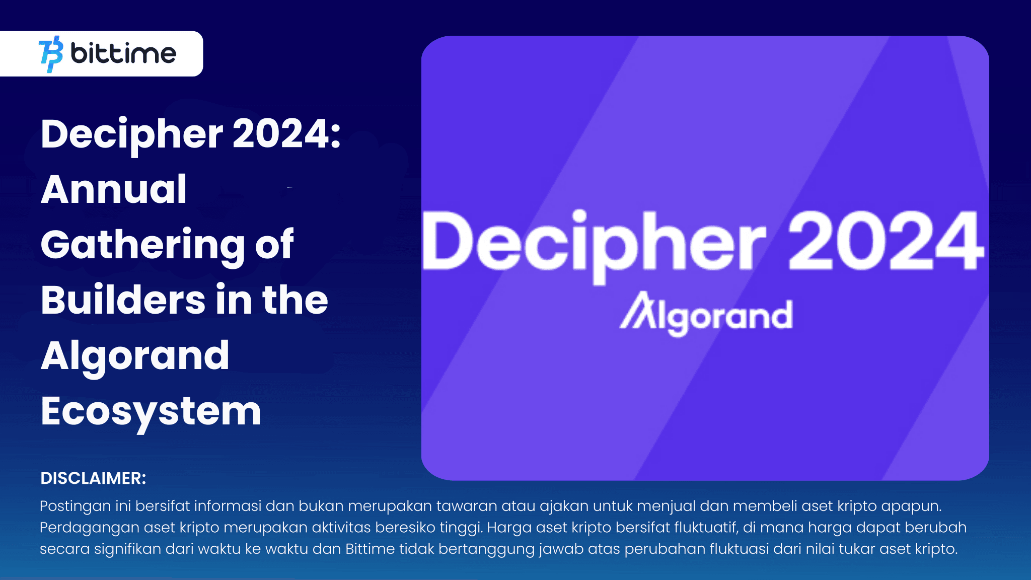 Algorand Decipher 2024 - Bittime