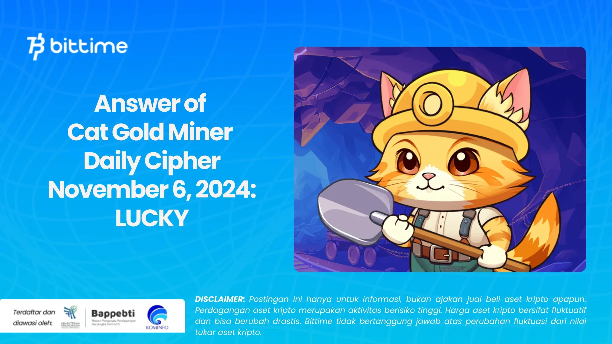 Answer of Cat Gold Miner Daily Cipher November 6, 2024.webp