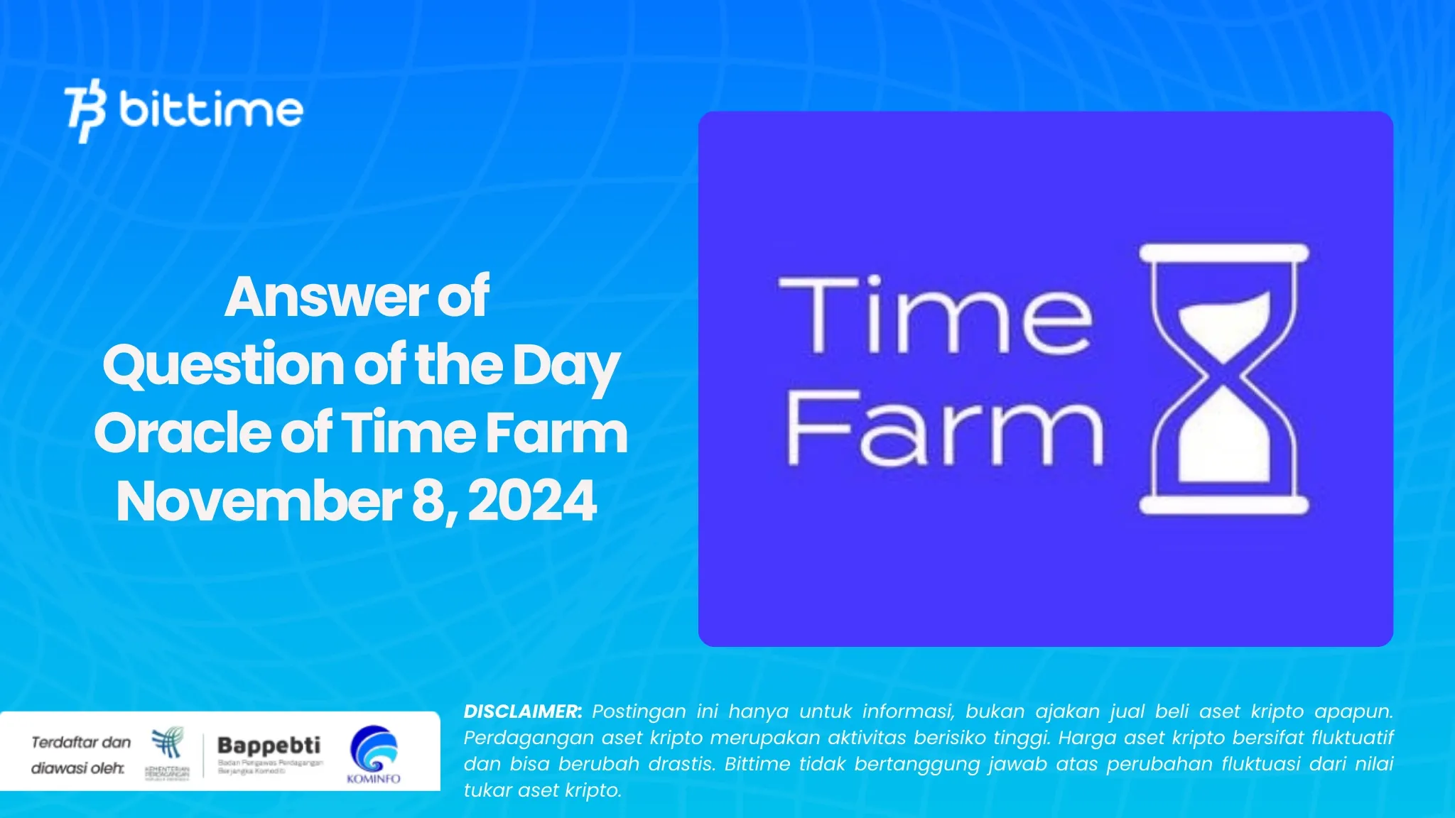 Answer of Question of the Day Oracle of Time Farm November 8, 2024 