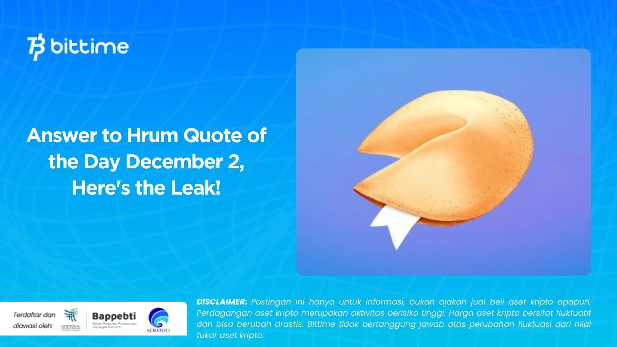 Answer to Hrum Quote of the Day December 2, Here's the Leak!