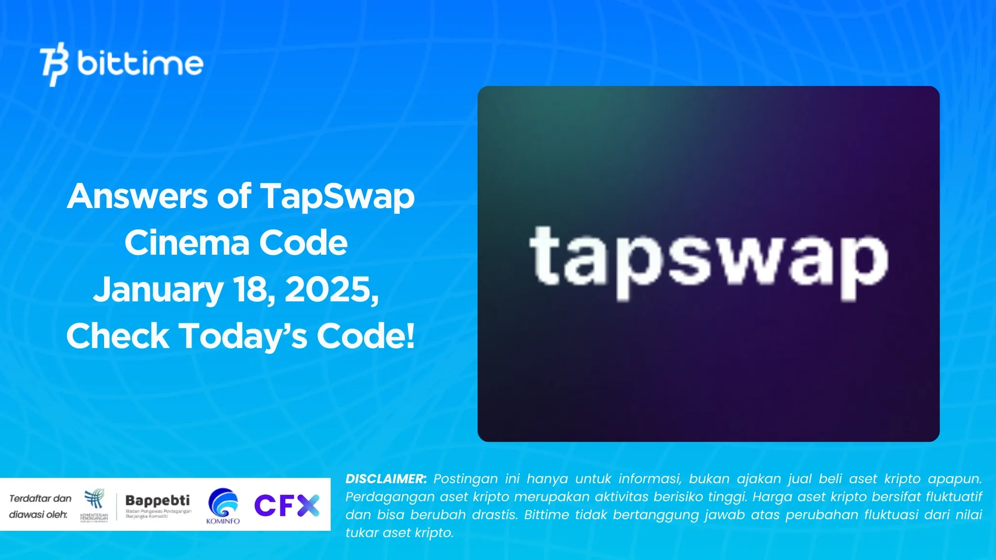 Answers of TapSwap Cinema Code January 18, 2025