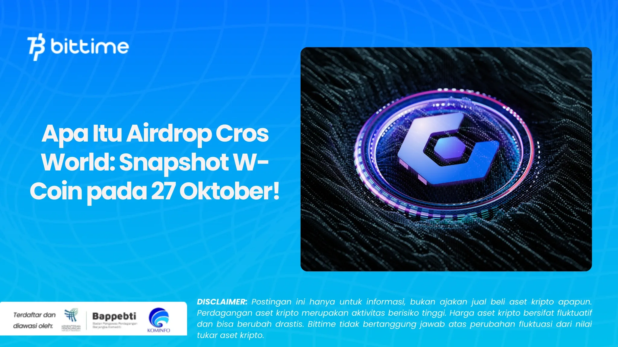 Apa Itu Airdrop Cros World Snapshot W-Coin pada 27 Oktober!