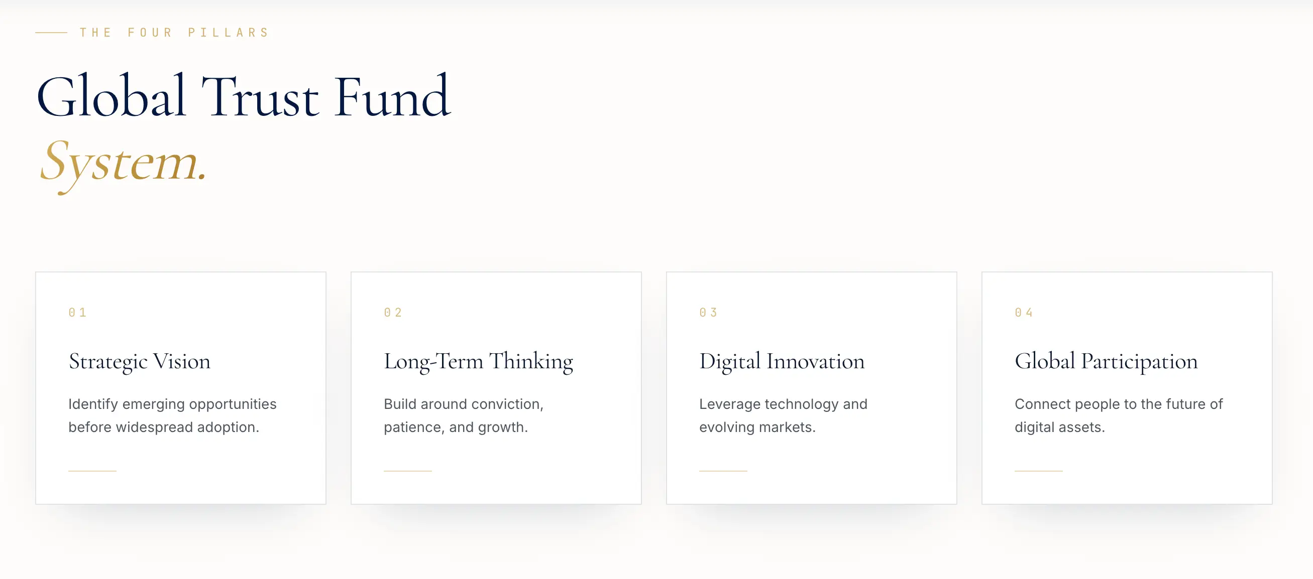 Apa Itu GTFS Global Trust Fund System, Memecoin Trust Fund di Solana 4 pillars.webp