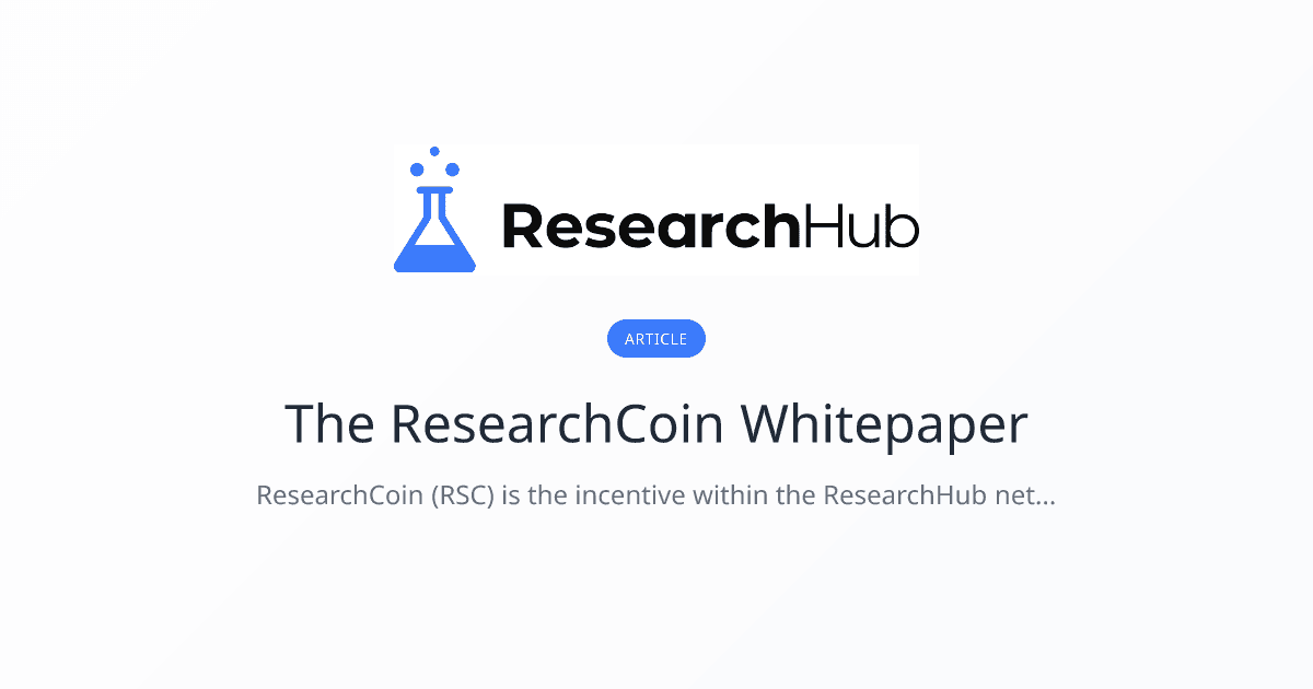 What is ResearchCoin (RSC)