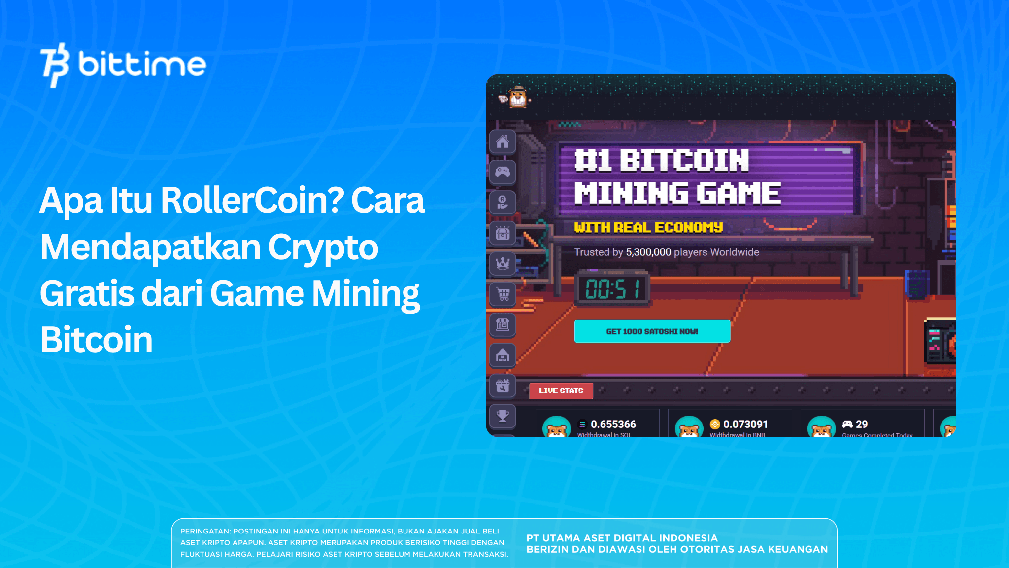 Apa Itu RollerCoin? Cara Mendapatkan Crypto Gratis dari Game Mining Bitcoin