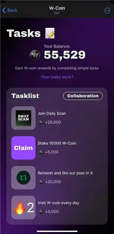 Apa Itu W-coin Cara Bermain dan Kemitraan - task.webp