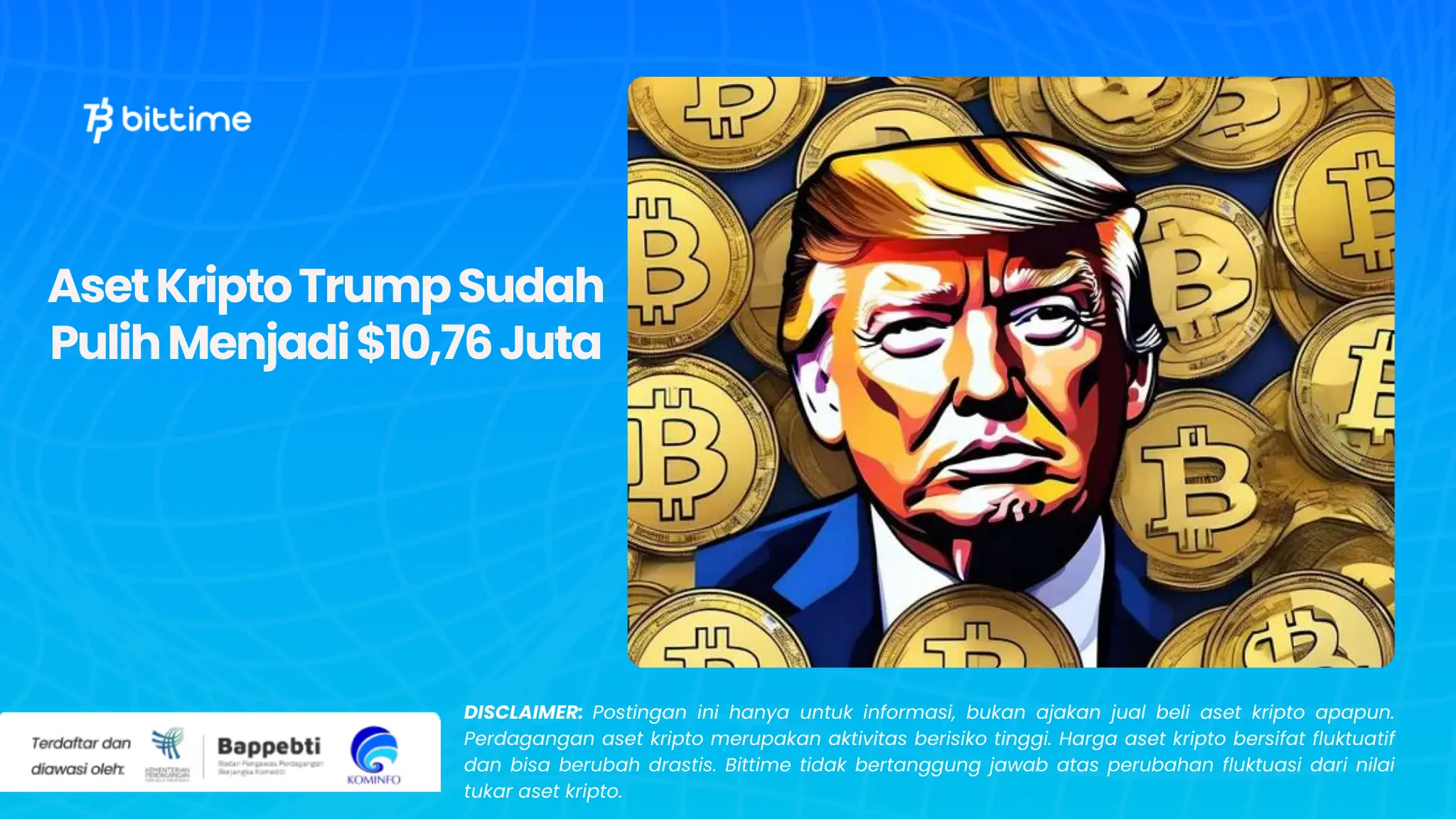 Aset Kripto Trump Sudah Pulih Menjadi $10,76 Juta