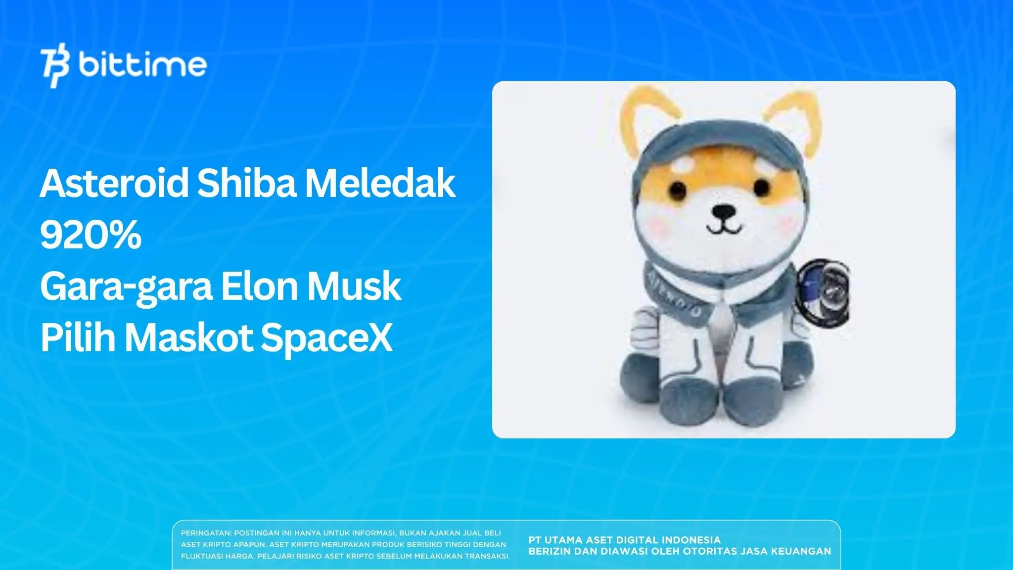 Asteroid Shiba Meledak 920% Gara-gara Elon Musk Pilih Maskot SpaceX