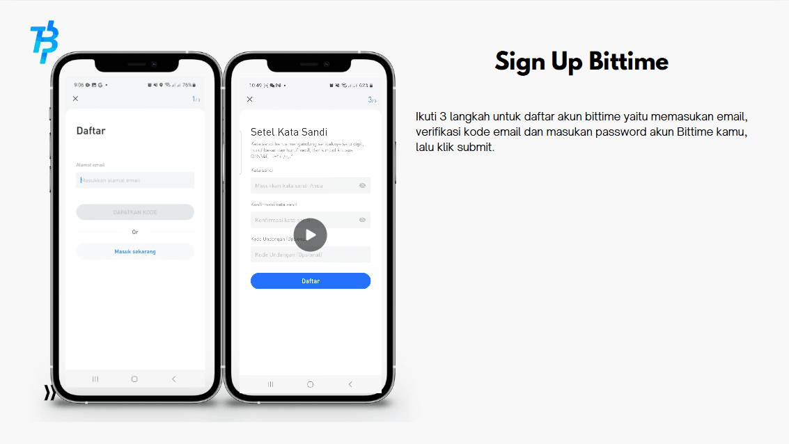 Atur Kata Sandi untuk Akun Bittime