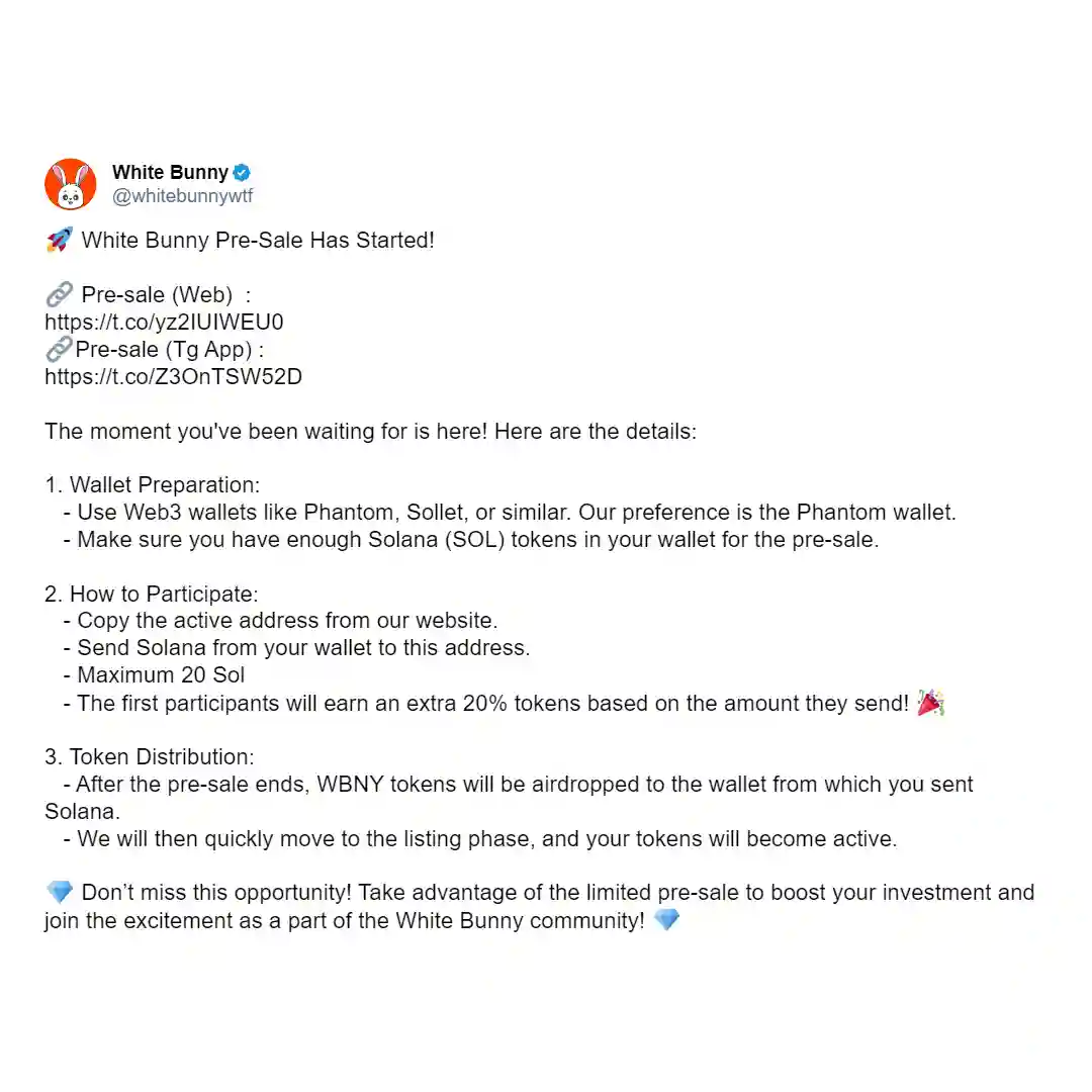 Awas SCAM! Pre-Sale White Bunny Sudah Dimulai, tapi Akun X Turn Off Komentar - x.webp