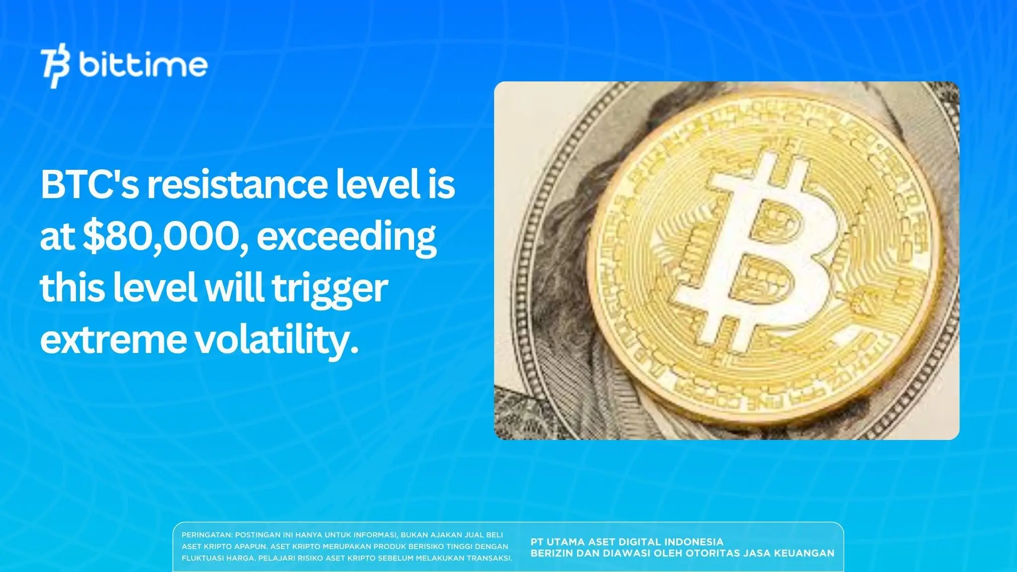 BTC's resistance level is at $80,000, exceeding this level will trigger extreme volatility