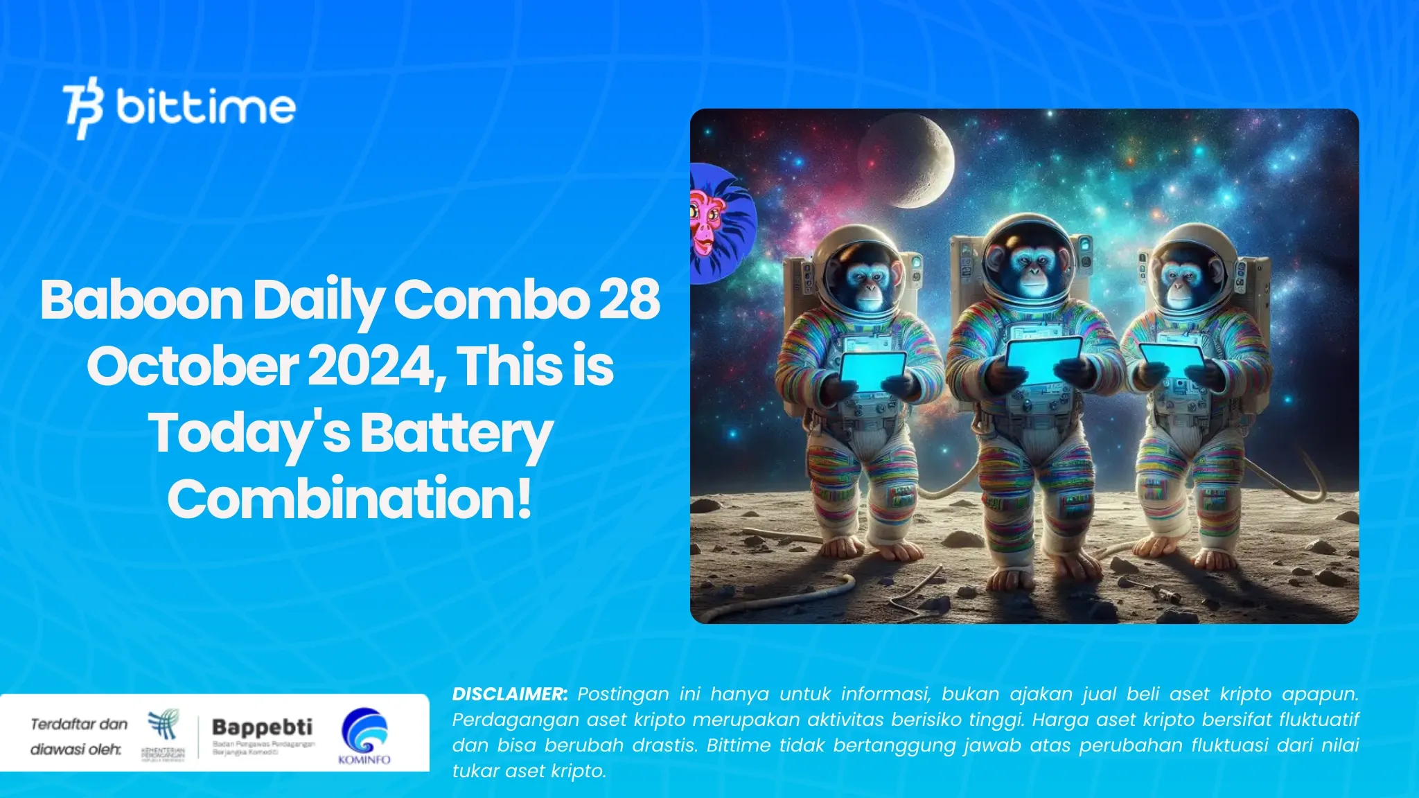 Baboon Daily Combo 28 October 2024, This is Today's Battery Combination!