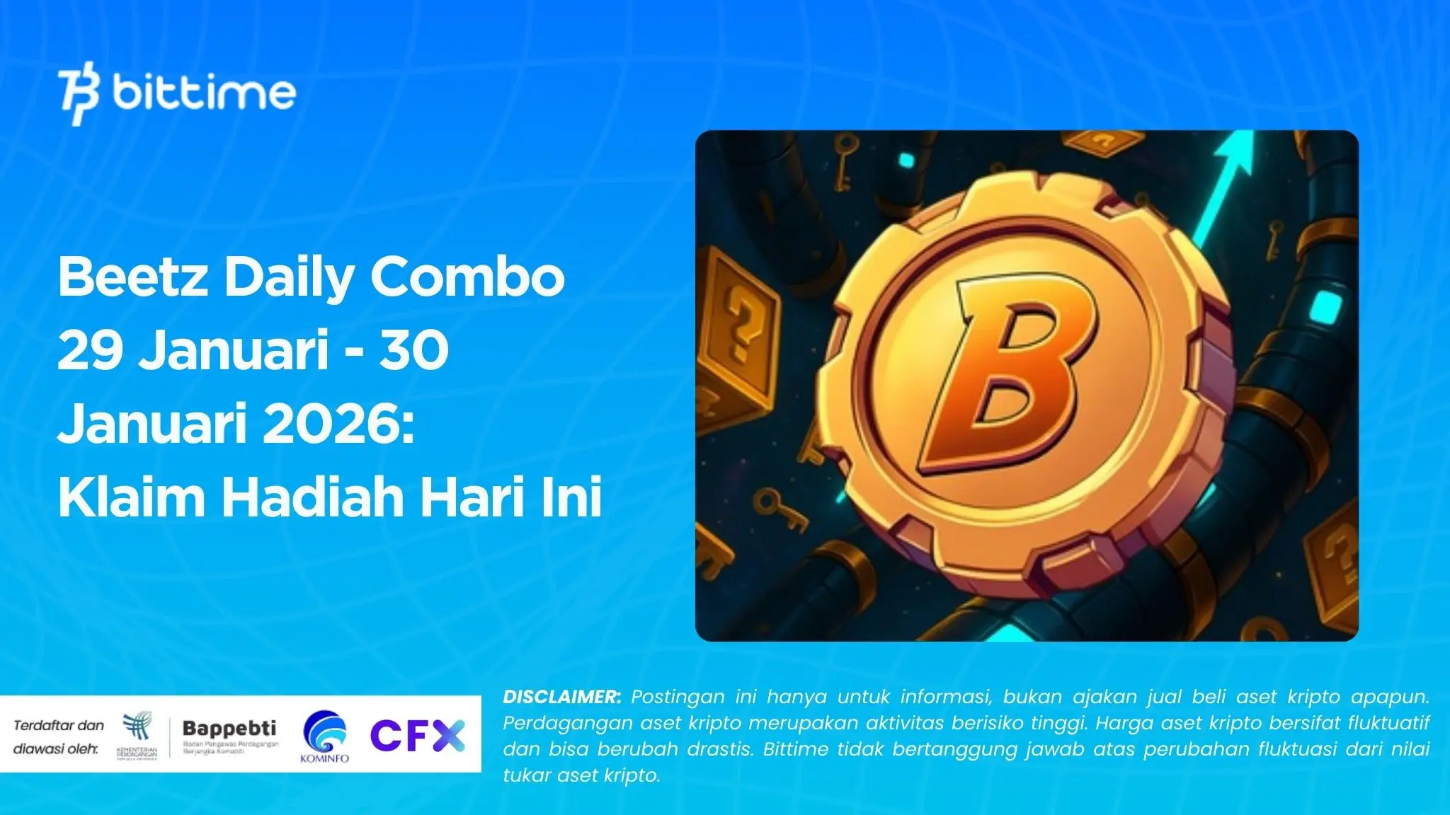 Beetz Daily Combo 29 Januari - 30 Januari 2026: Klaim Hadiah Hari Ini