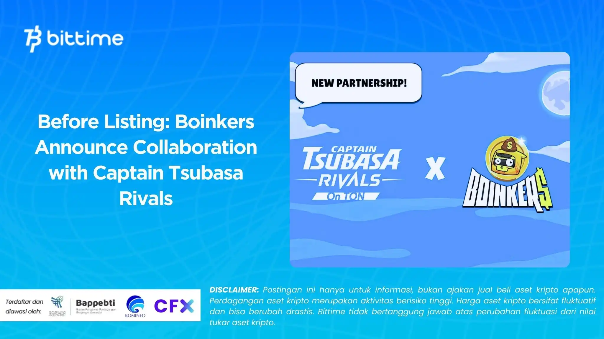 Before Listing: Boinkers Announce Collaboration with Captain Tsubasa Rivals