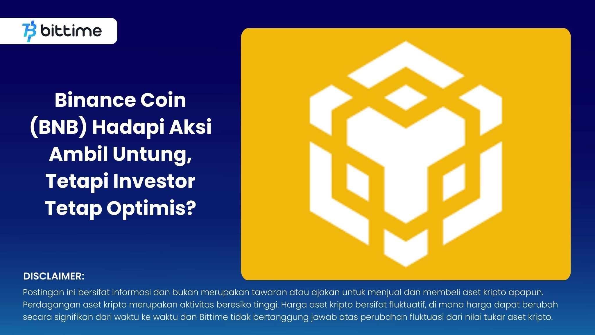 Binance Coin (BNB) Hadapi Aksi Ambil Untung, Tetapi Investor Tetap Optimis
