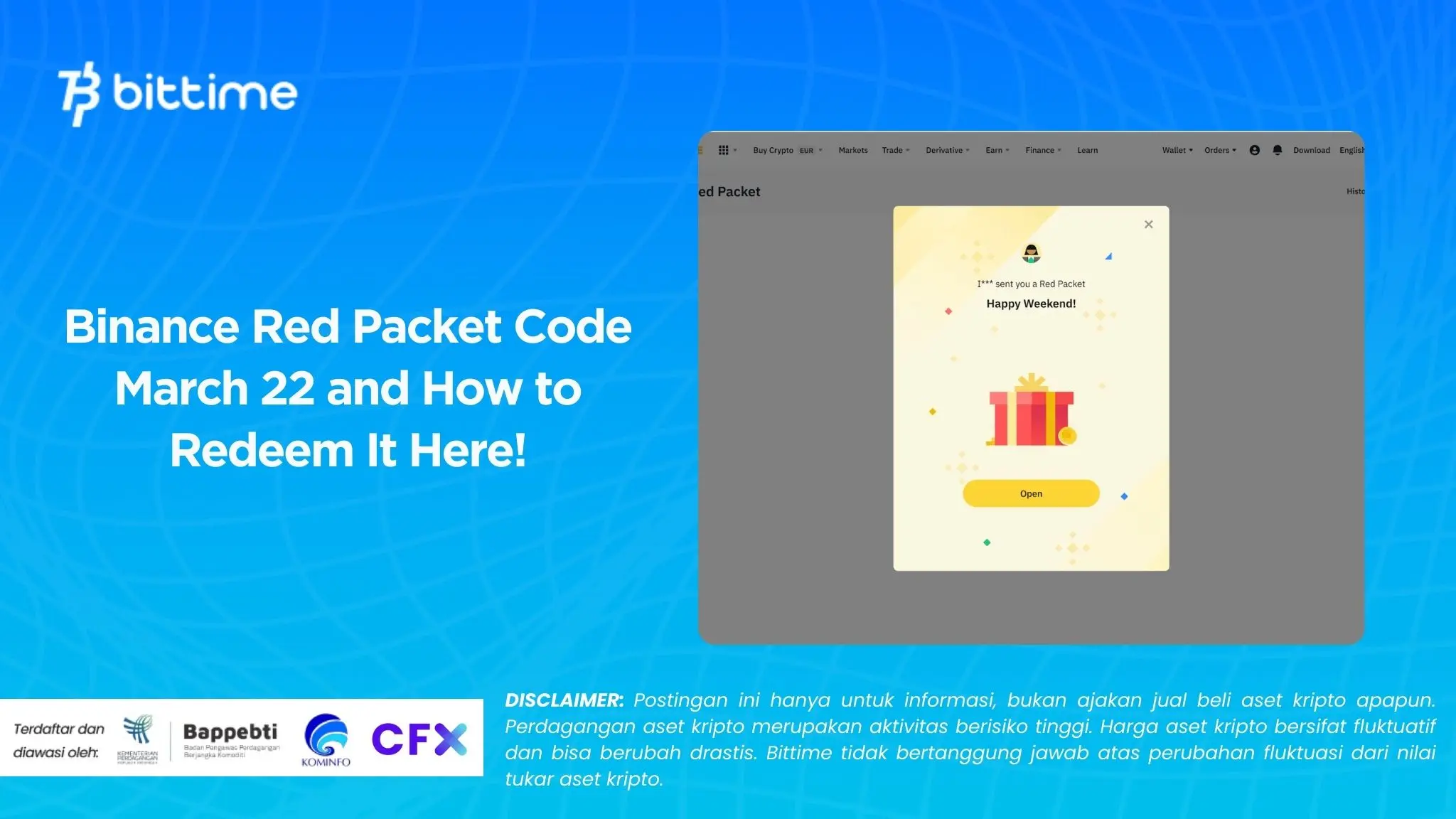 Binance Red Packet Code March 22 and How to Redeem It Here!