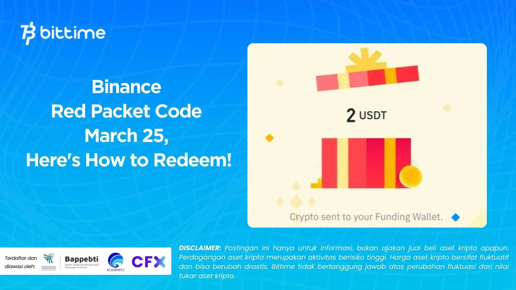 Binance Red Packet Code March 25, Here's How to Redeem it!