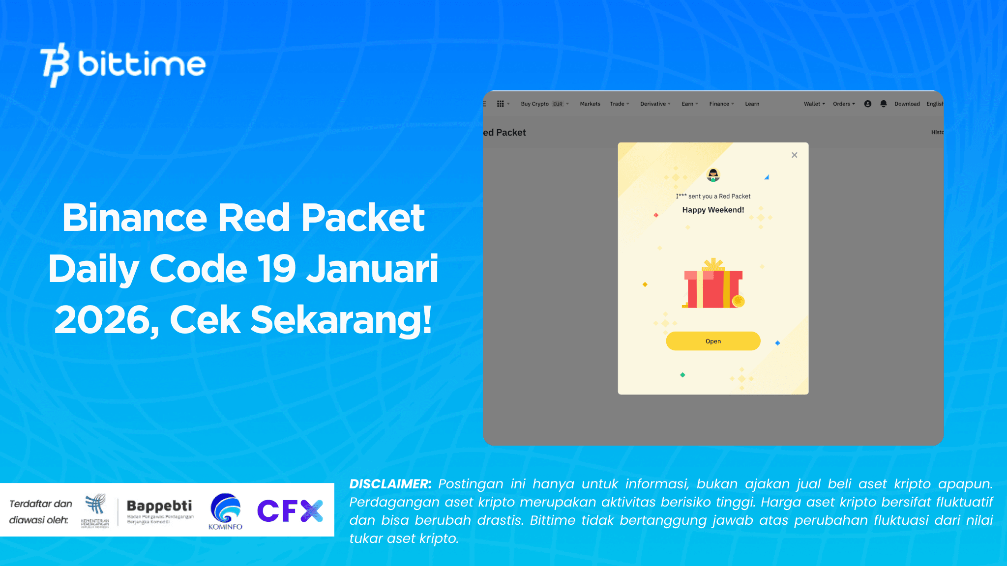 Binance Red Packet Daily Code 19 Januari 2026, Cek Sekarang!