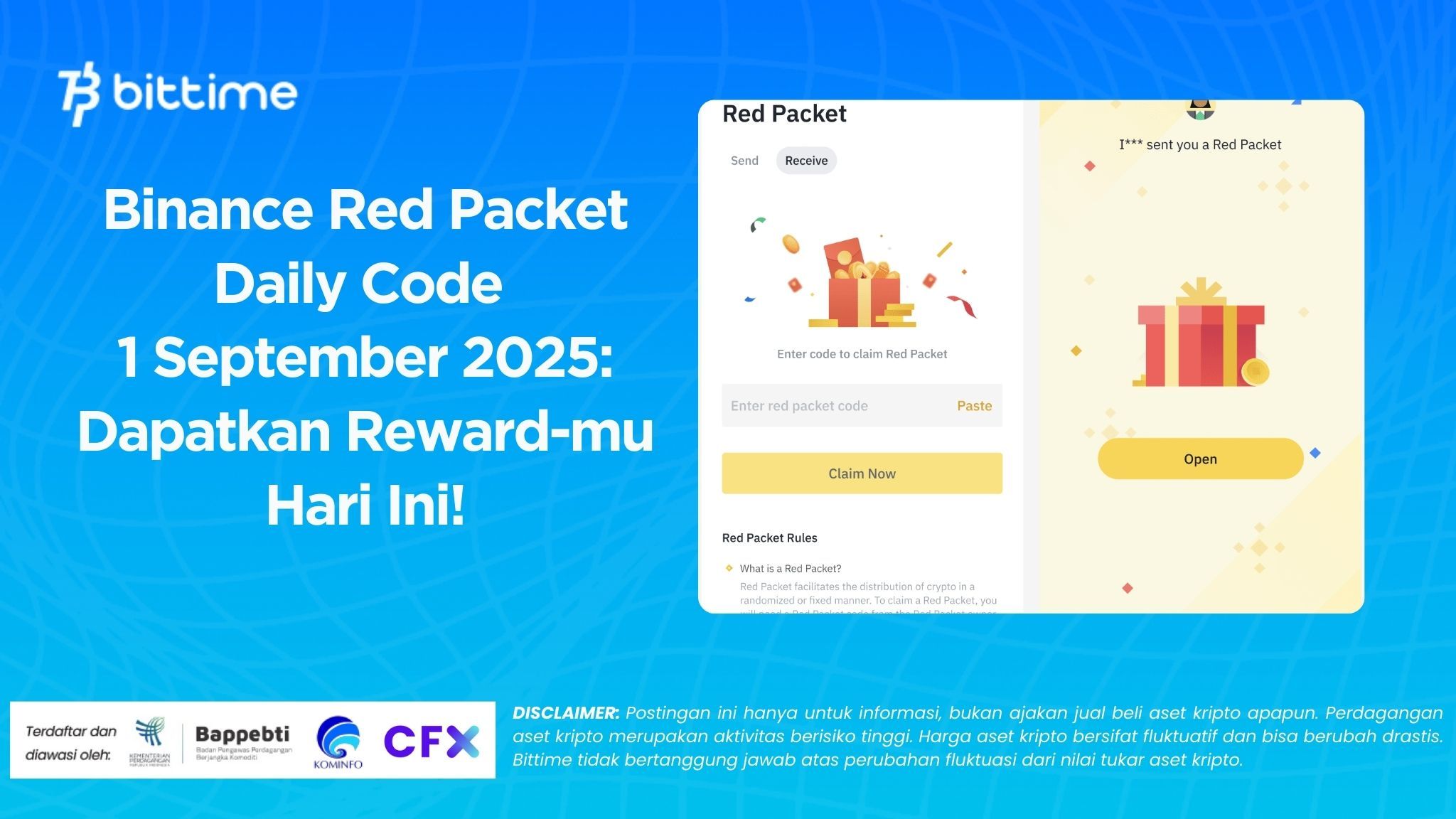 Binance Red Packet Daily Code 1 September 2025 Dapatkan Reward-mu Hari Ini!