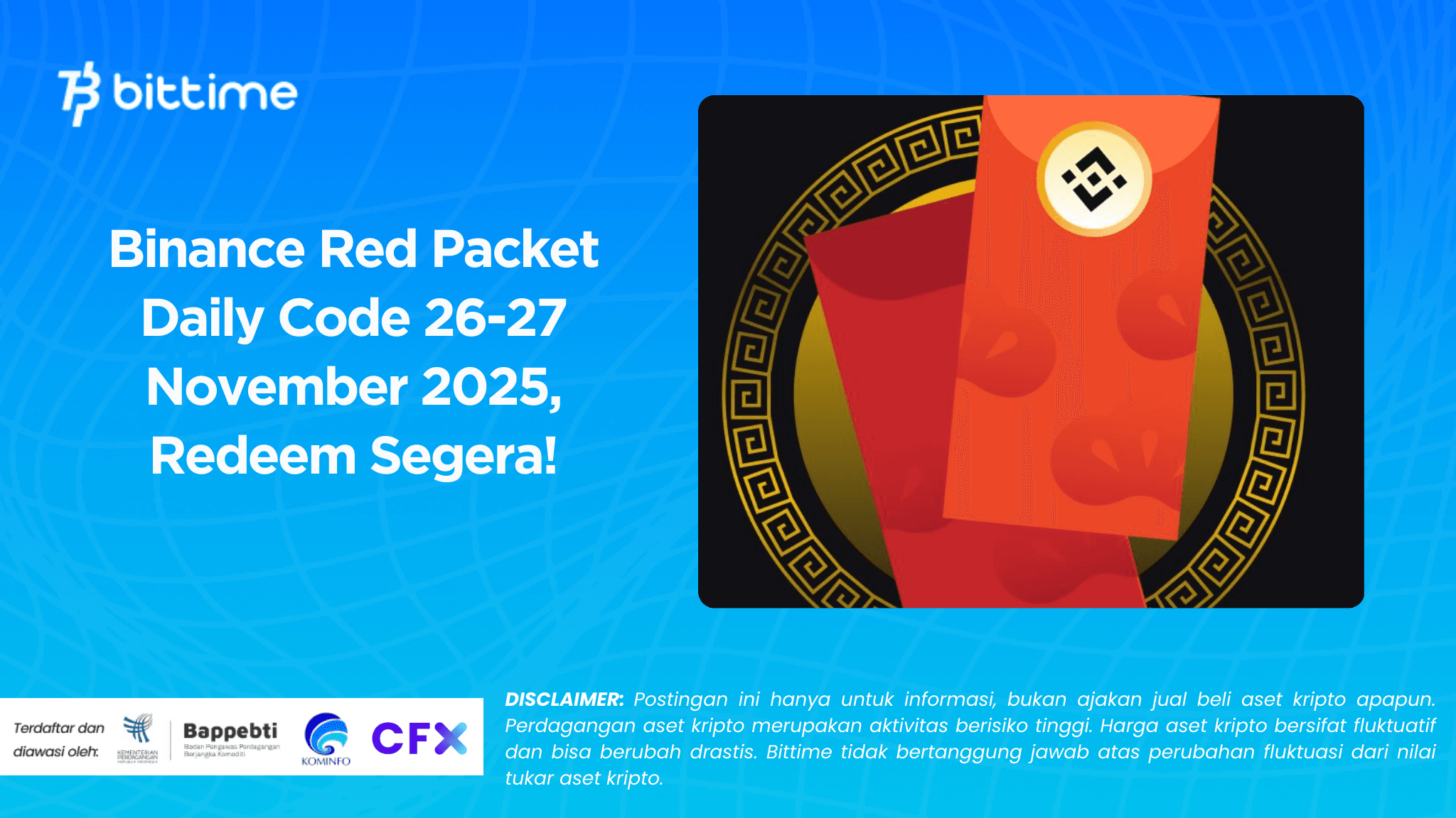 Binance Red Packet Daily Code 26-27 November 2025, Redeem Segera!